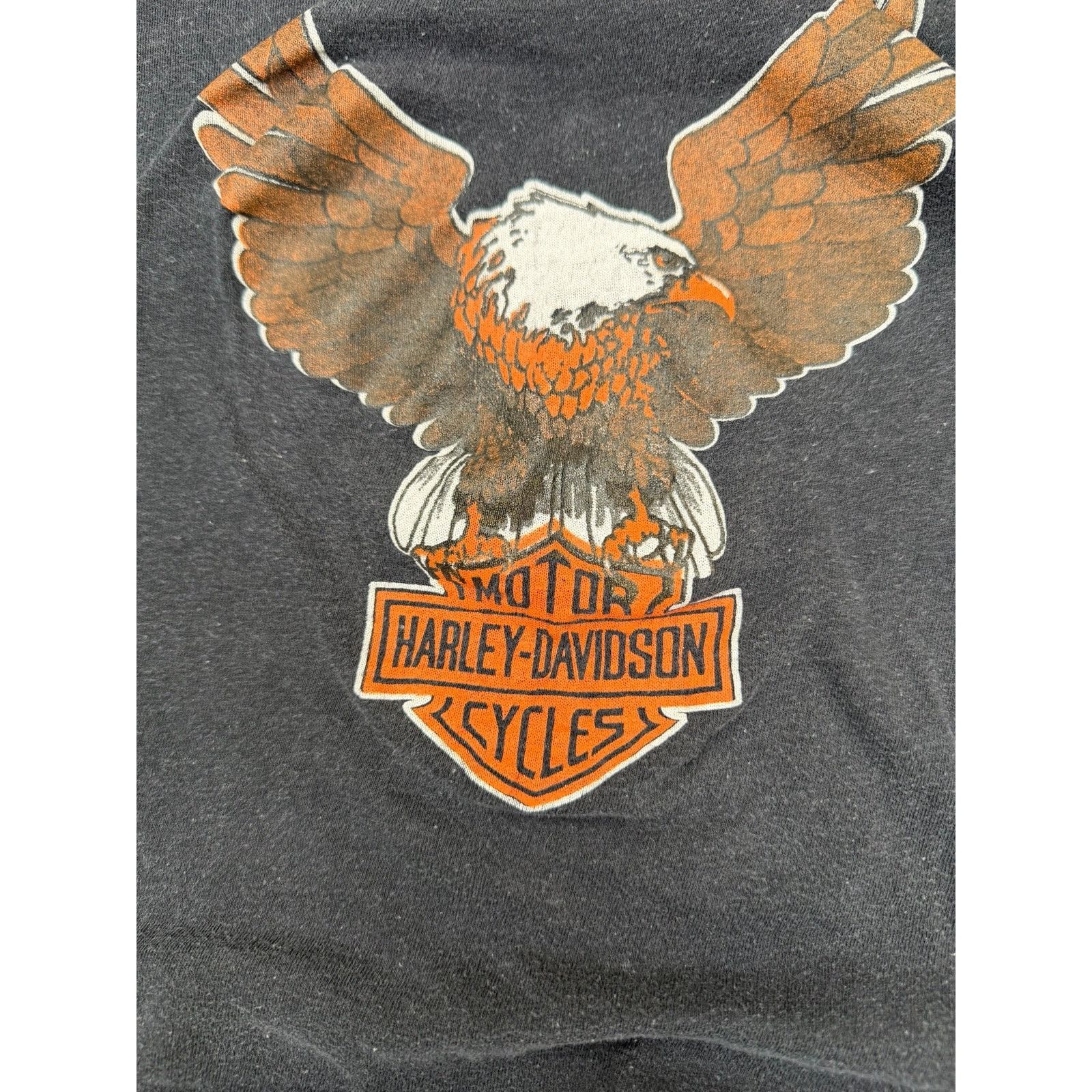 Harley Davidson 1970's Harley Davidson Eagle Logo Classic T-Shirt Size US L / EU 52-54 / 3 - 3 Thumbnail