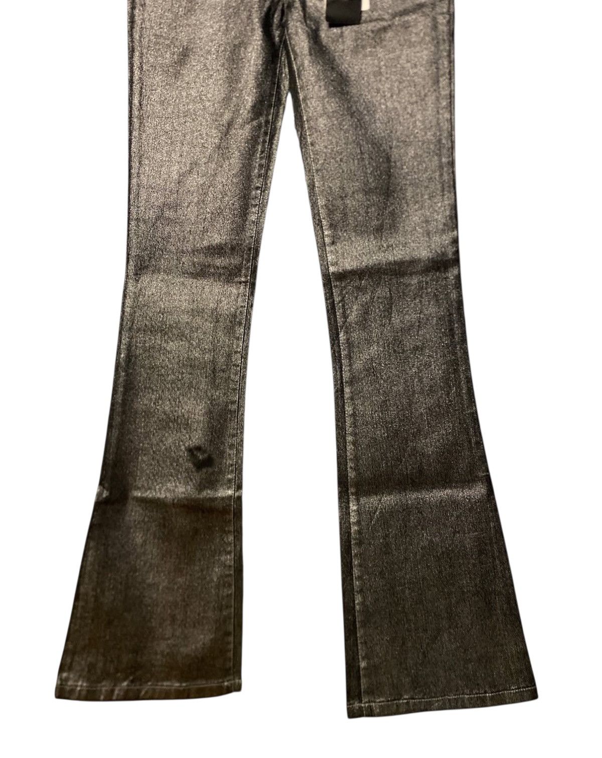 If Six Was Nine 2000's Attention Japan Waxed Bootcut Jeans Size 27" / US 4 / IT 40 - 3 Thumbnail