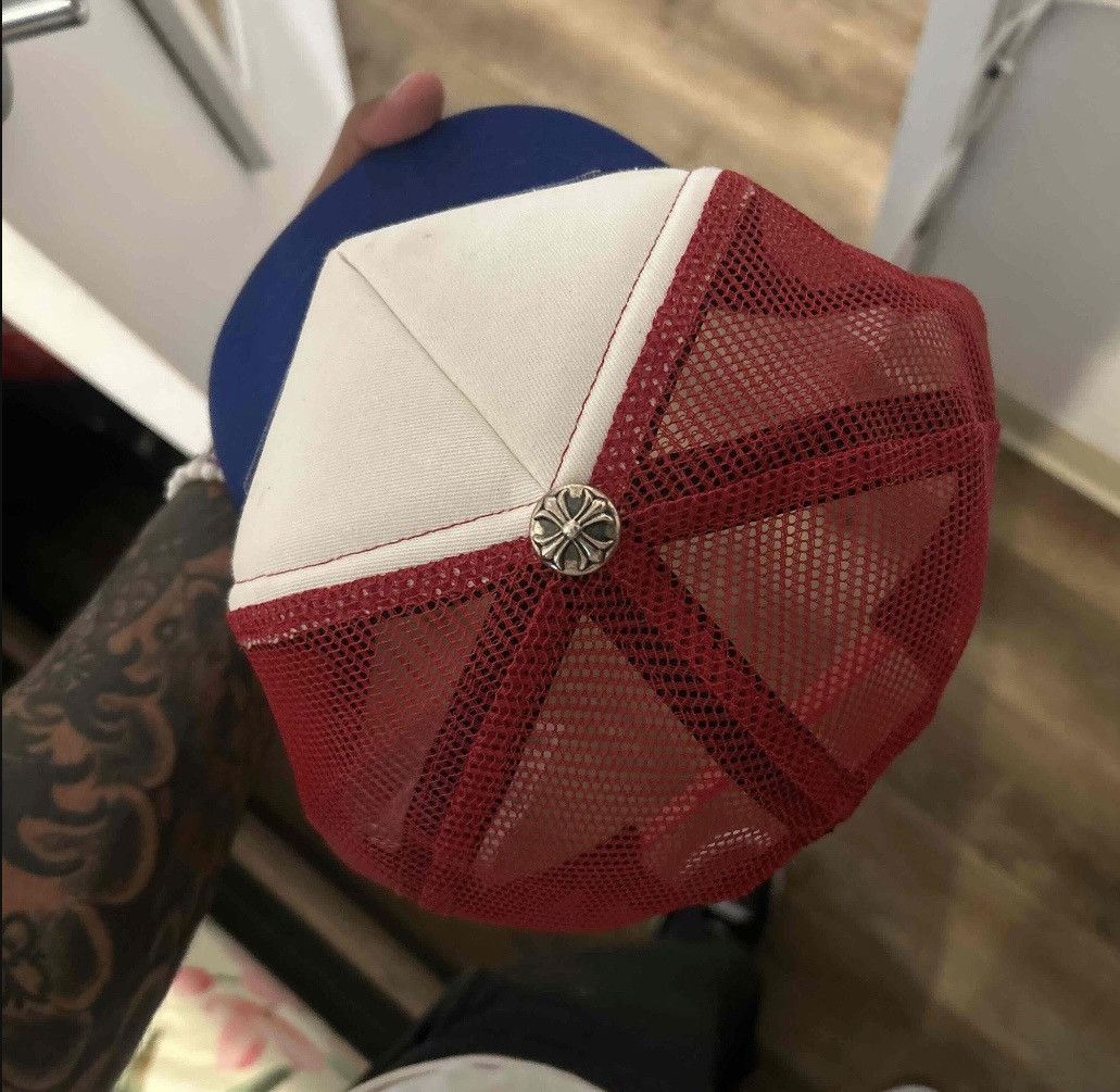 Chrome Hearts Hollywood USA Trucker Hat blue/white/red Size ONE SIZE - 3 Thumbnail