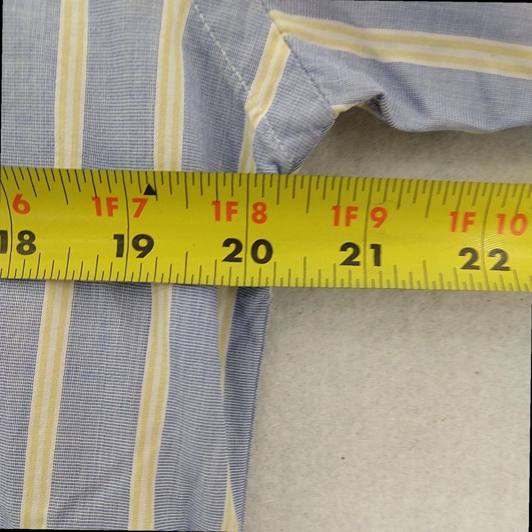 Abercrombie & Fitch Abercrombie Fitch Mens L Long Sleeve Striped Muscle Button Up Blue Stripe Shirt Size US L / EU 52-54 / 3 - 6 Thumbnail