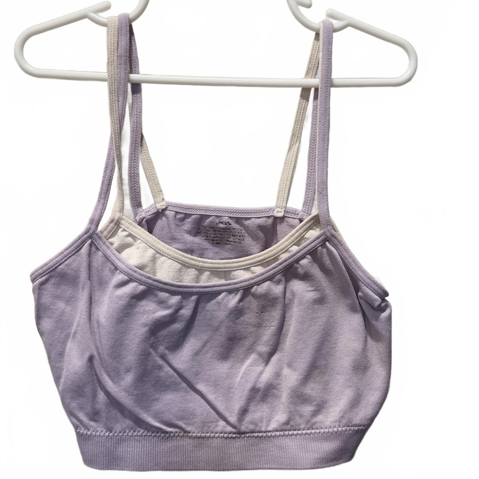 Unknown London Girls Double-Strap Camisole Top in Lavender and Cream Size ONE SIZE - 1 Thumbnail