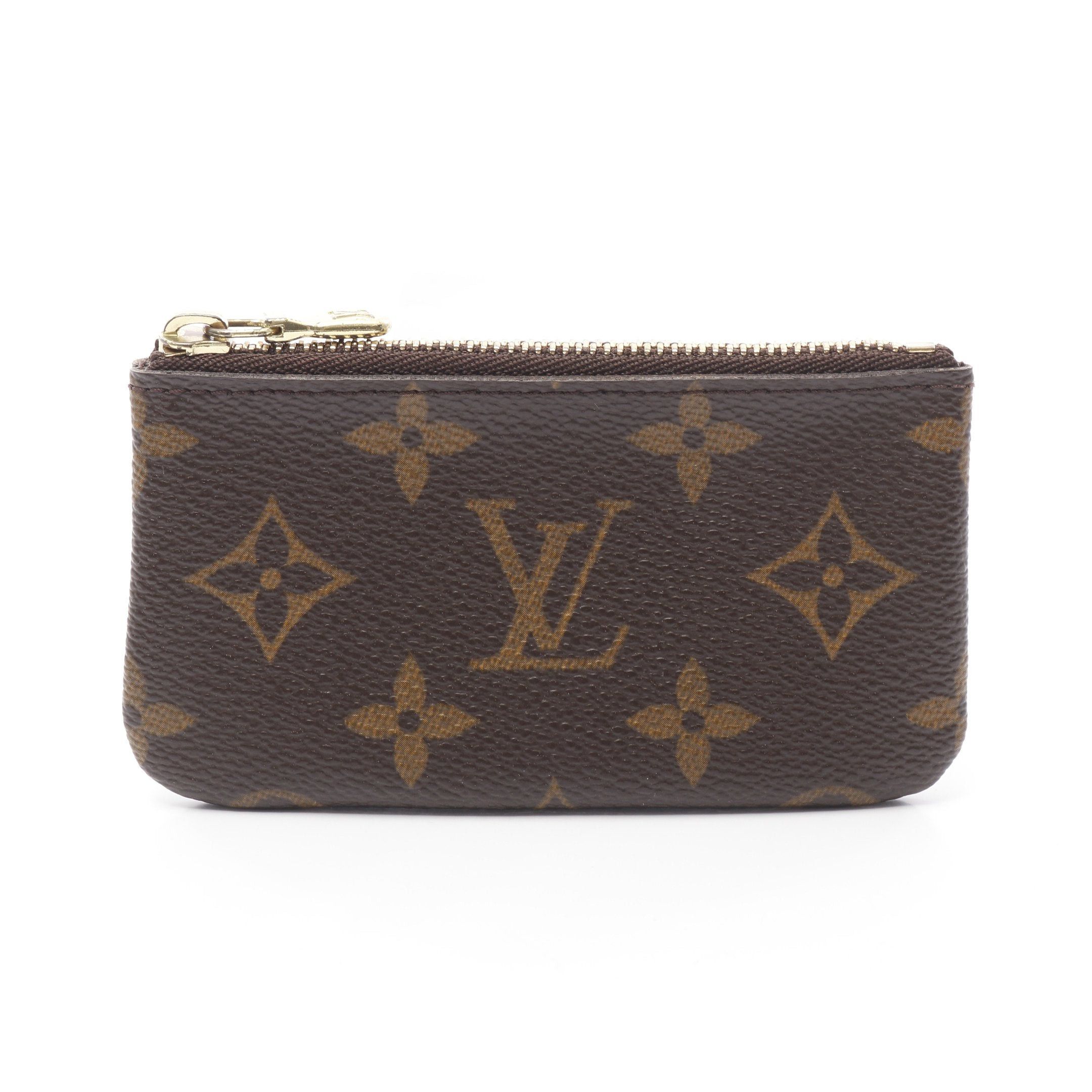Louis Vuitton Louis Vuitton Pochette Cle Monogram Coin Purse Brown With Key Ring Size ONE SIZE - 1 Thumbnail