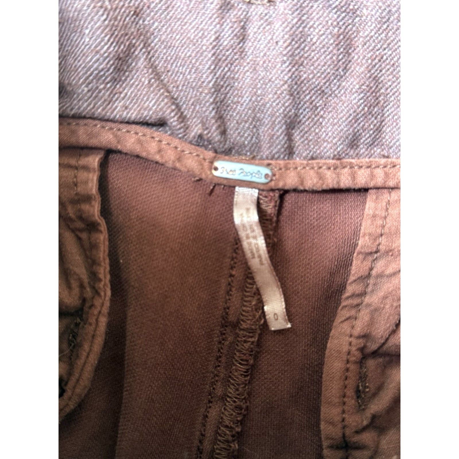 Free People Free People Dwell On Dreams High Waist Pleated Belt Tie Trouser Pants 0 Red Cotton Wide-Leg Womens pants Size 25" / US 0 / IT 36 - 3 Thumbnail