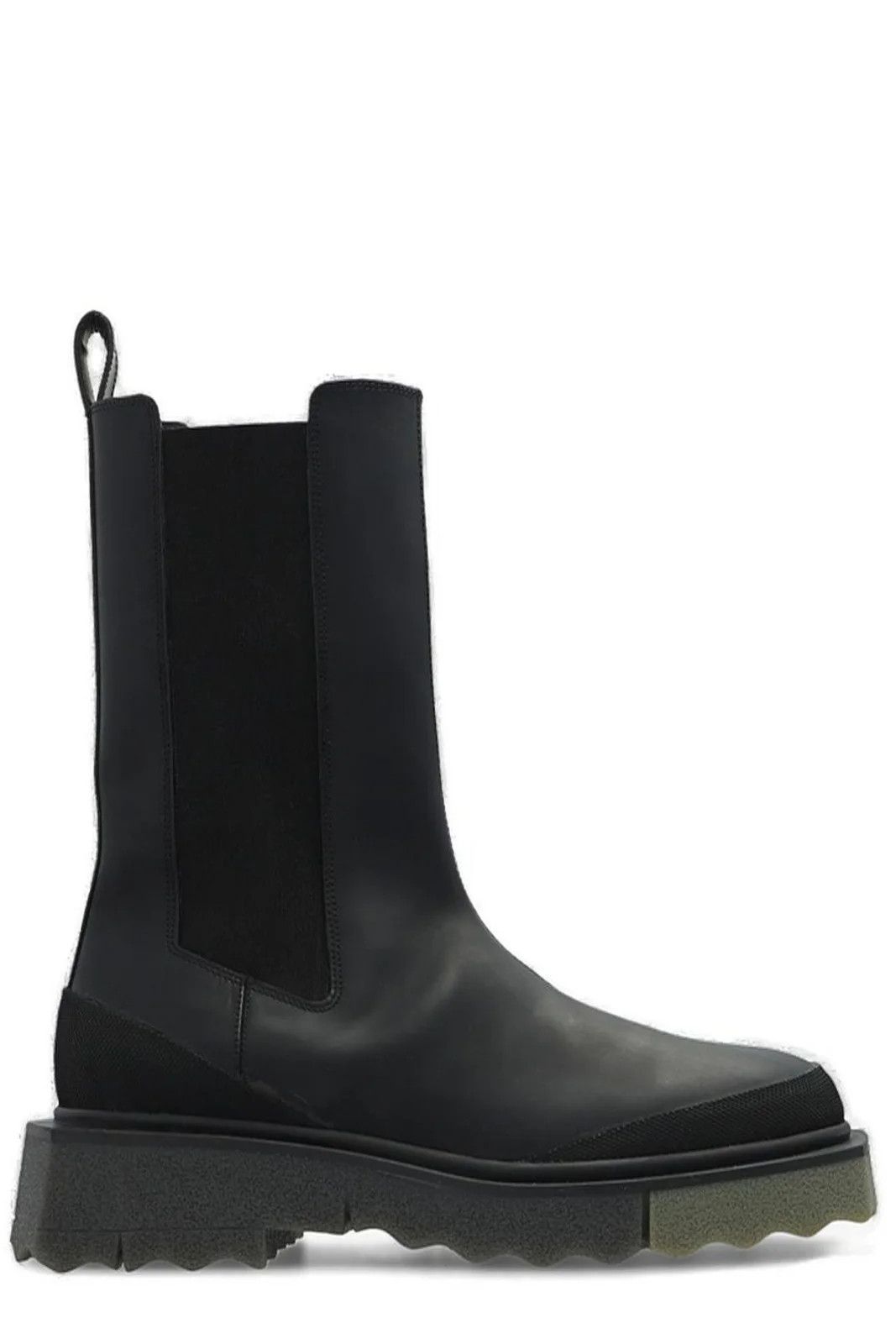 Off-White o1gr1nt0125 Calf Sponge Chelsea Boots in Black Size US 7 / IT 37 - 1 Thumbnail