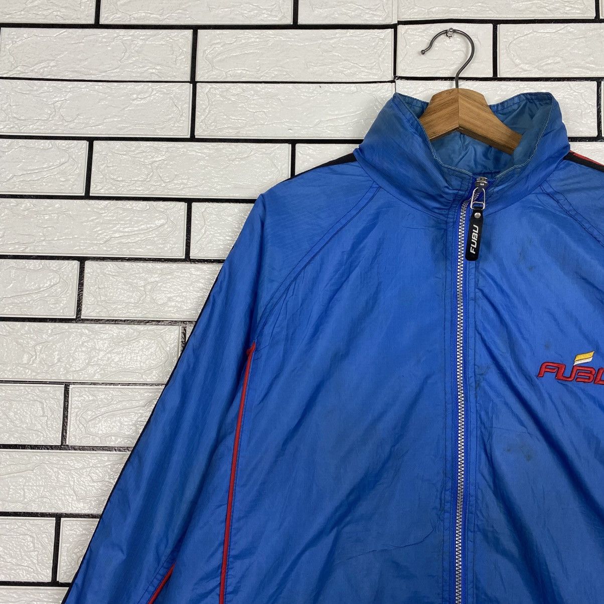 Fubu 📌Vintage Light Zipper Jacket Fubu Big Logo Embroidery Size US L / EU 52-54 / 3 - 8 Thumbnail