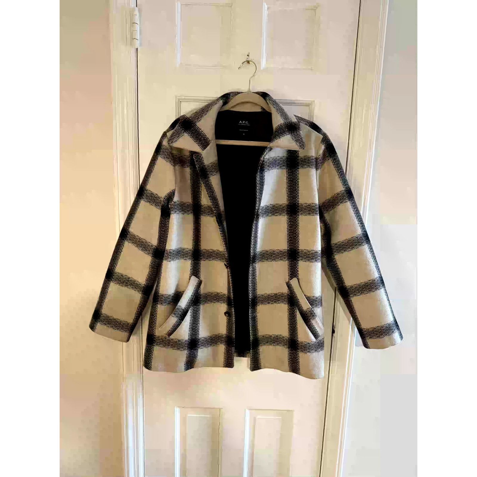 A.P.C. A.P.C. Black & White Men's Houndstooth Wool Coat Medium Size US M / EU 48-50 / 2 - 3 Thumbnail