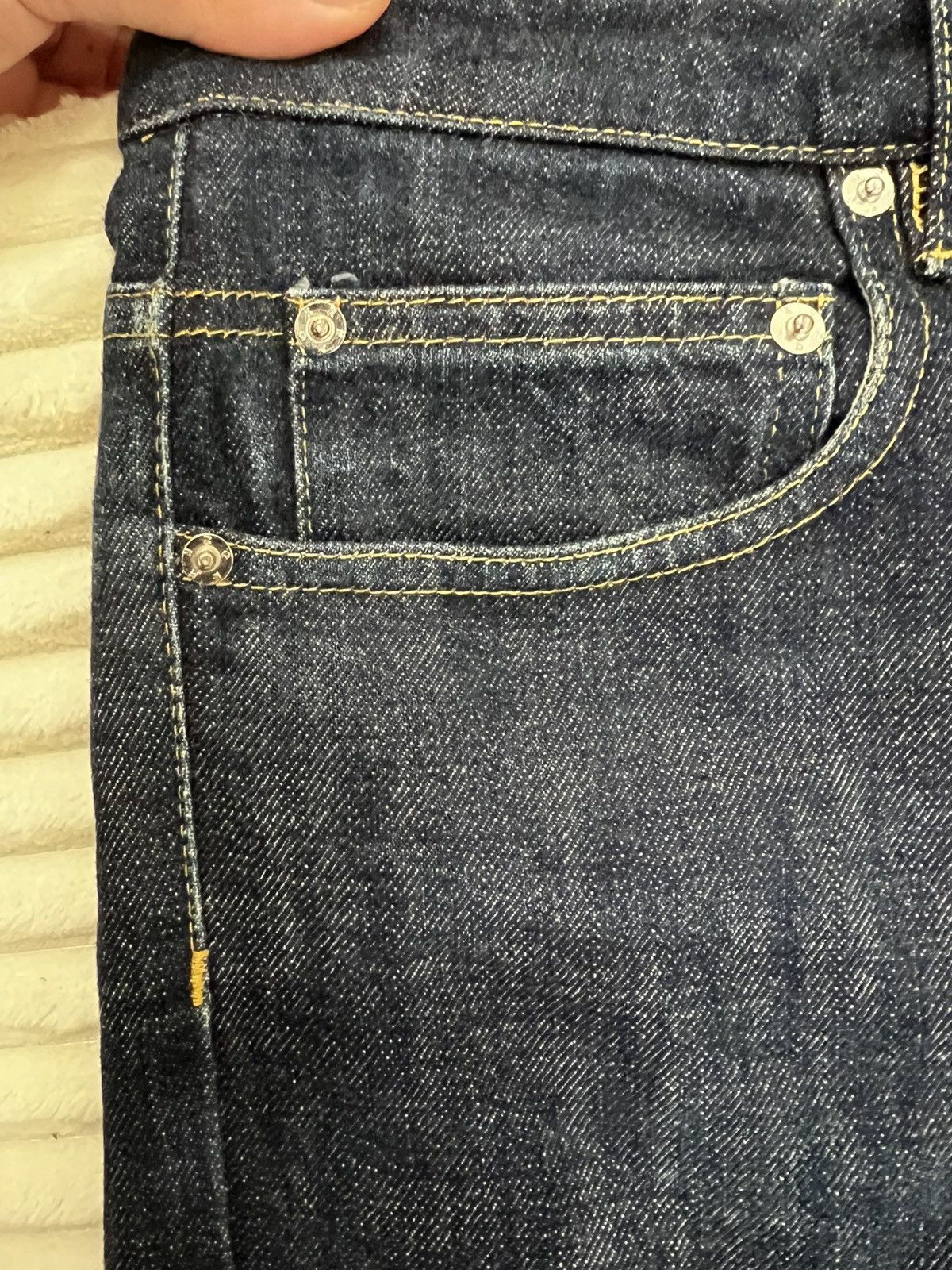 Kenzo Kenzo Blue Denim Reversible Cuffed Jeans Size US 31 - 3 Thumbnail