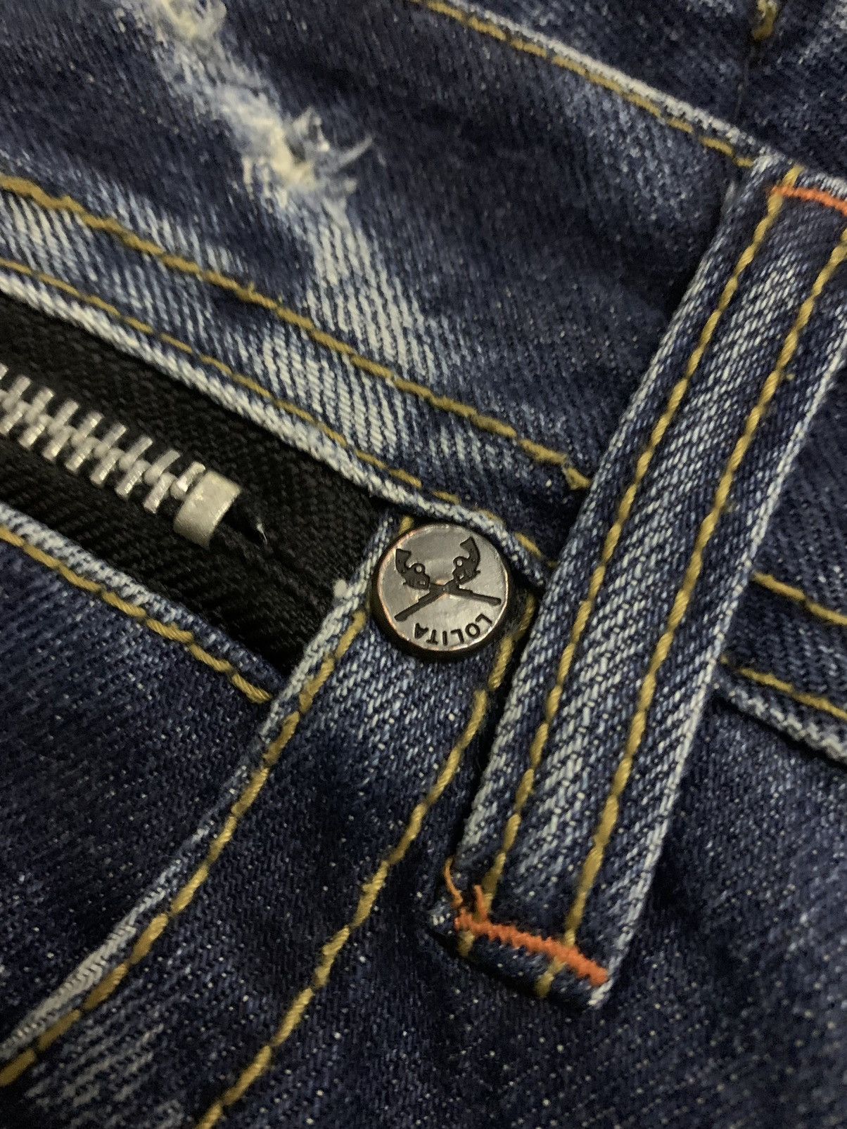Hysteric Glamour 💥 Japanese Flare Lolita Yoshitomo Nara Denim Size 30" / US 8 / IT 44 - 3 Thumbnail