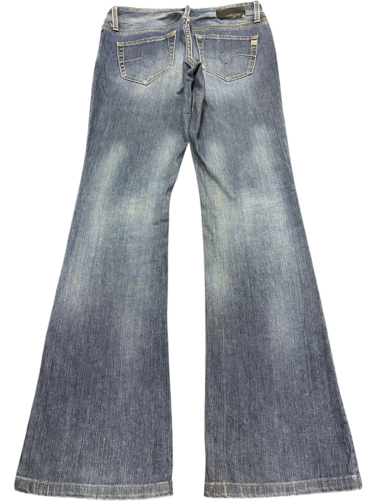 Diesel Vintage Japanese Brand Faded Wash Distressed Flare Jeans Size 27" / US 4 / IT 40 - 2 Thumbnail
