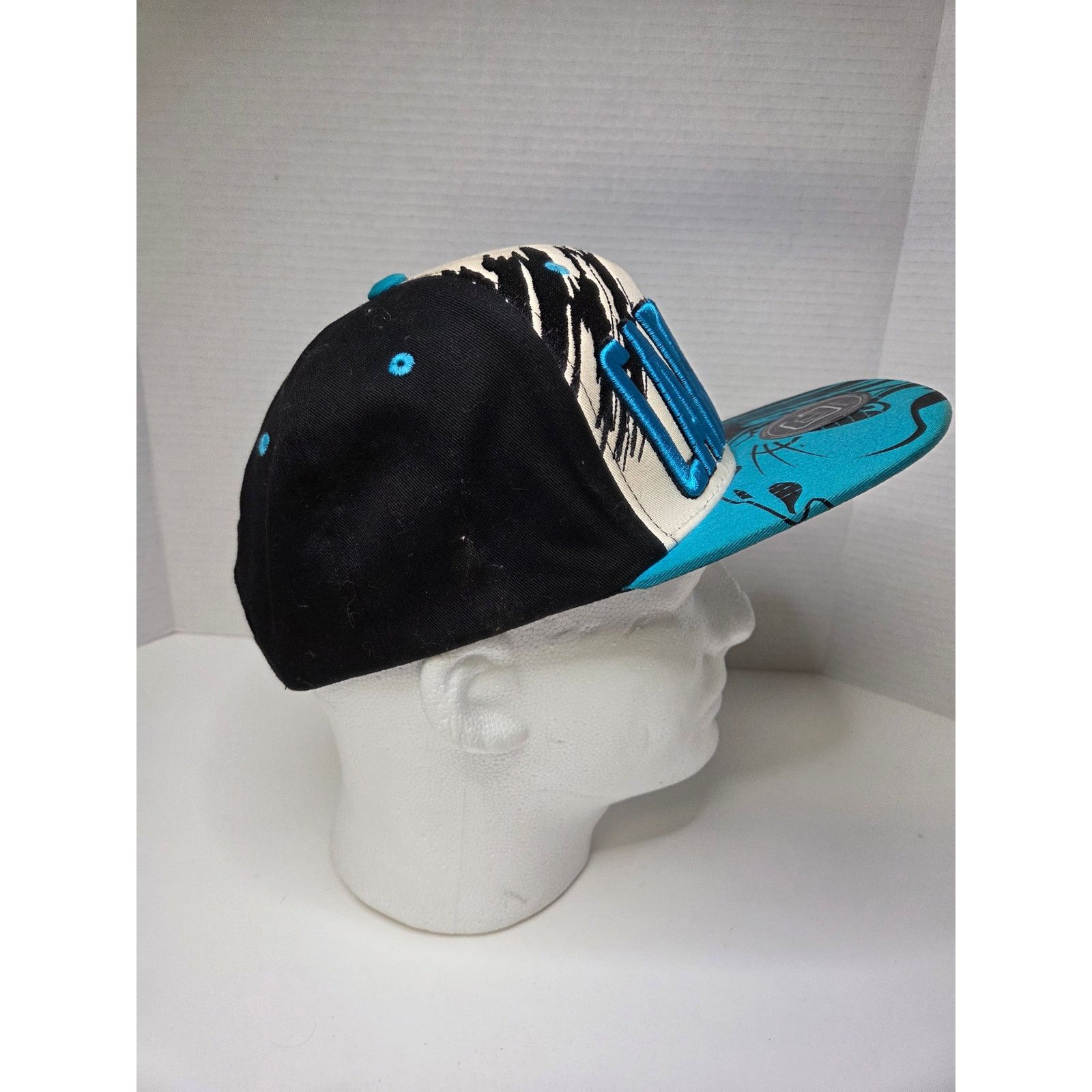 NFL M Fashions Carolina Snapback Hat Black Blue White Mens Cap Size ONE SIZE - 4 Thumbnail