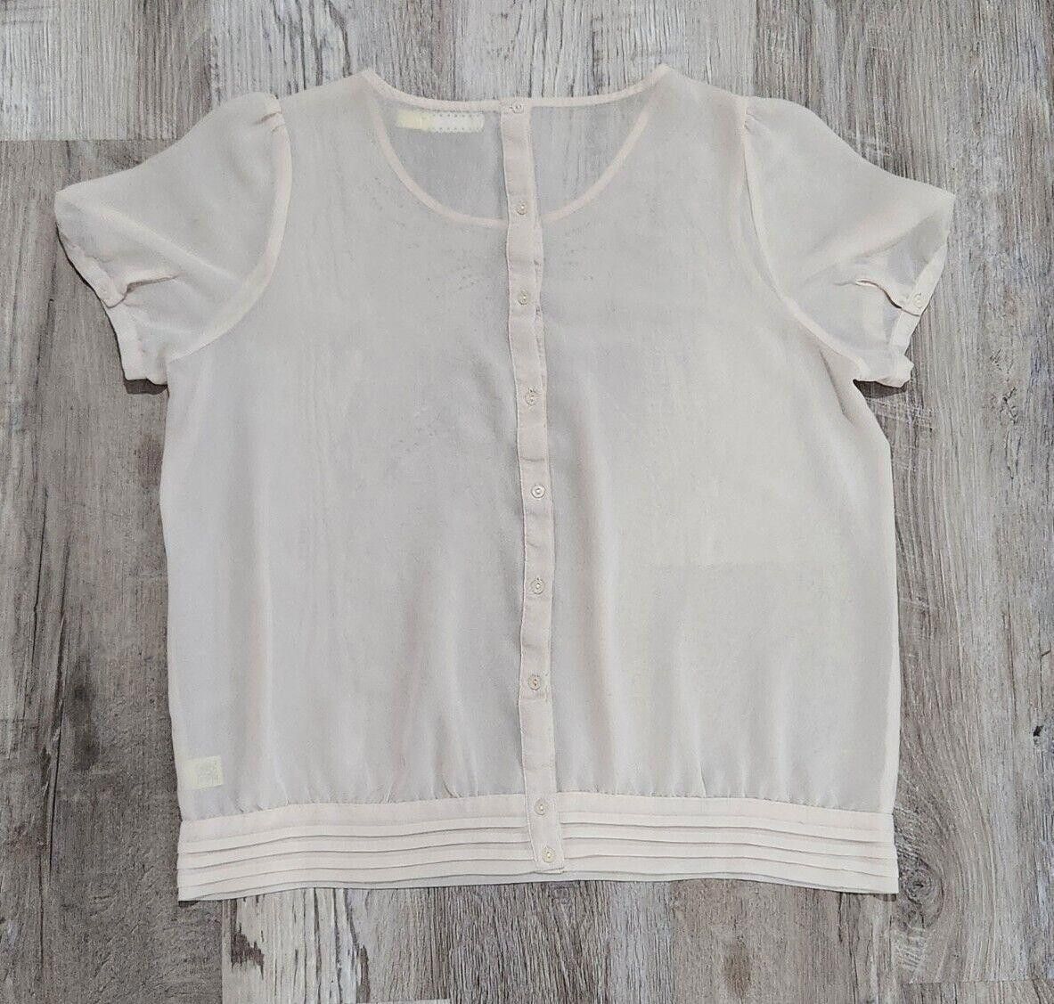 Designer Pins And Needles Top Size Large Pink Embellished Bow Size L / US 10 / IT 46 - 2 Thumbnail