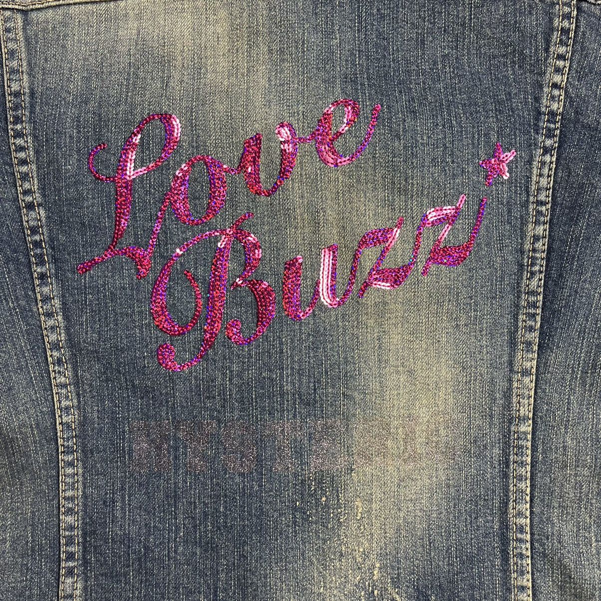 Hysteric Glamour × Le Grande Bleu (L.G.B.) Vintage Hysteric Glamour Love Buzz studded denim jacket Size XS / US 0-2 / IT 36-38 - 6 Thumbnail