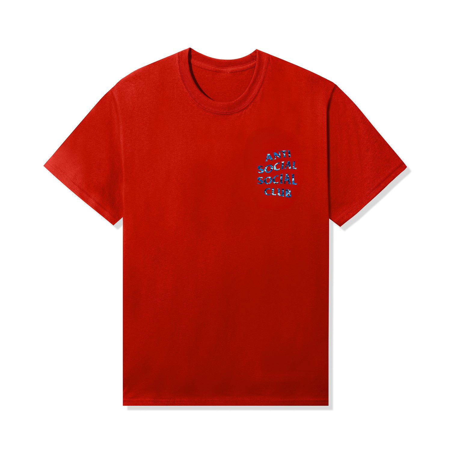 Anti Social Social Club Anti Social Social Club Woody Blue Camo Red Tee New DS Size US S / EU 44-46 / 1 - 2 Thumbnail