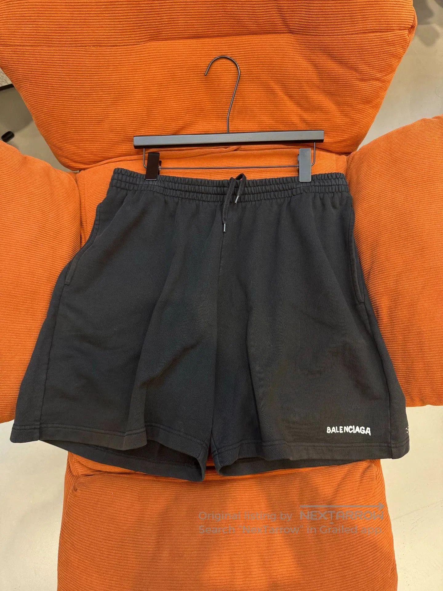 Balenciaga Logo Print Casual Shorts.