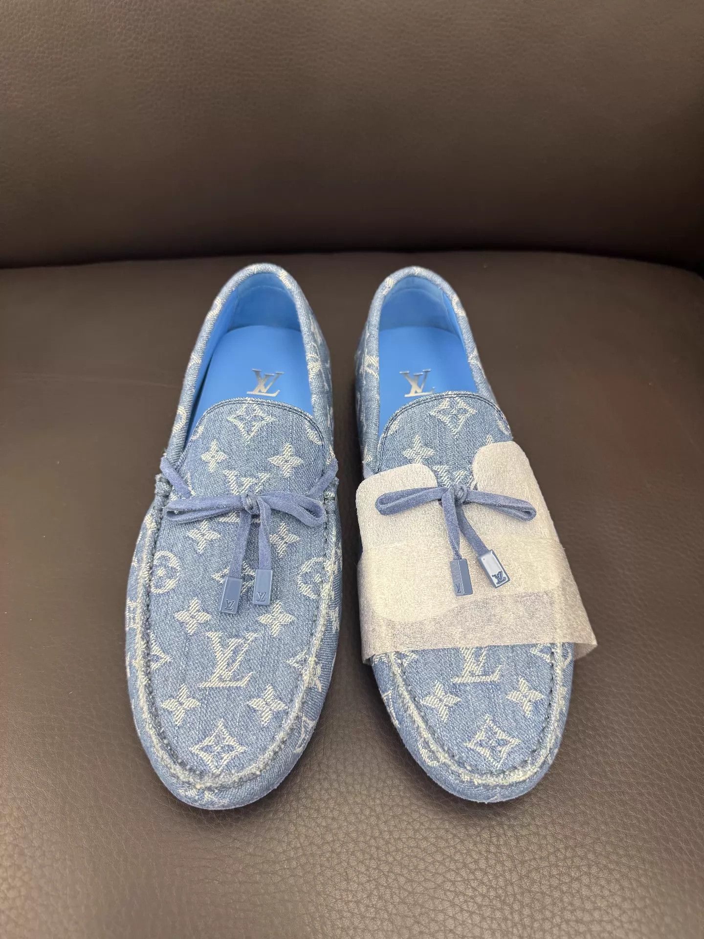 Louis Vuitton LV Denim Monogram Driving Loafers Men US8.5/EU42.5 New Size US 9.5 / EU 42-43 - 2 Thumbnail