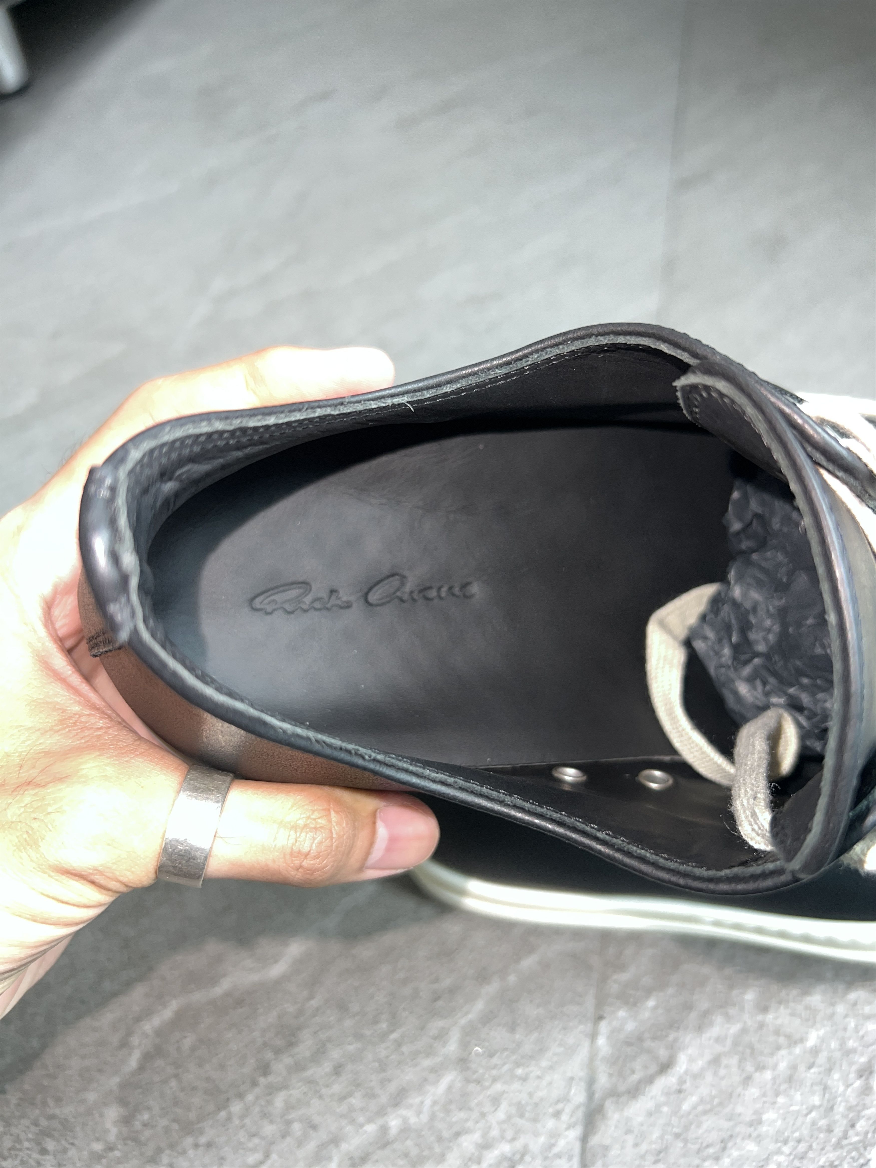 Rick Owens Rick Owens Ramones Low Sneakers Black Milk EU43 New w/ Box Size US 10 / EU 43 - 9 Thumbnail