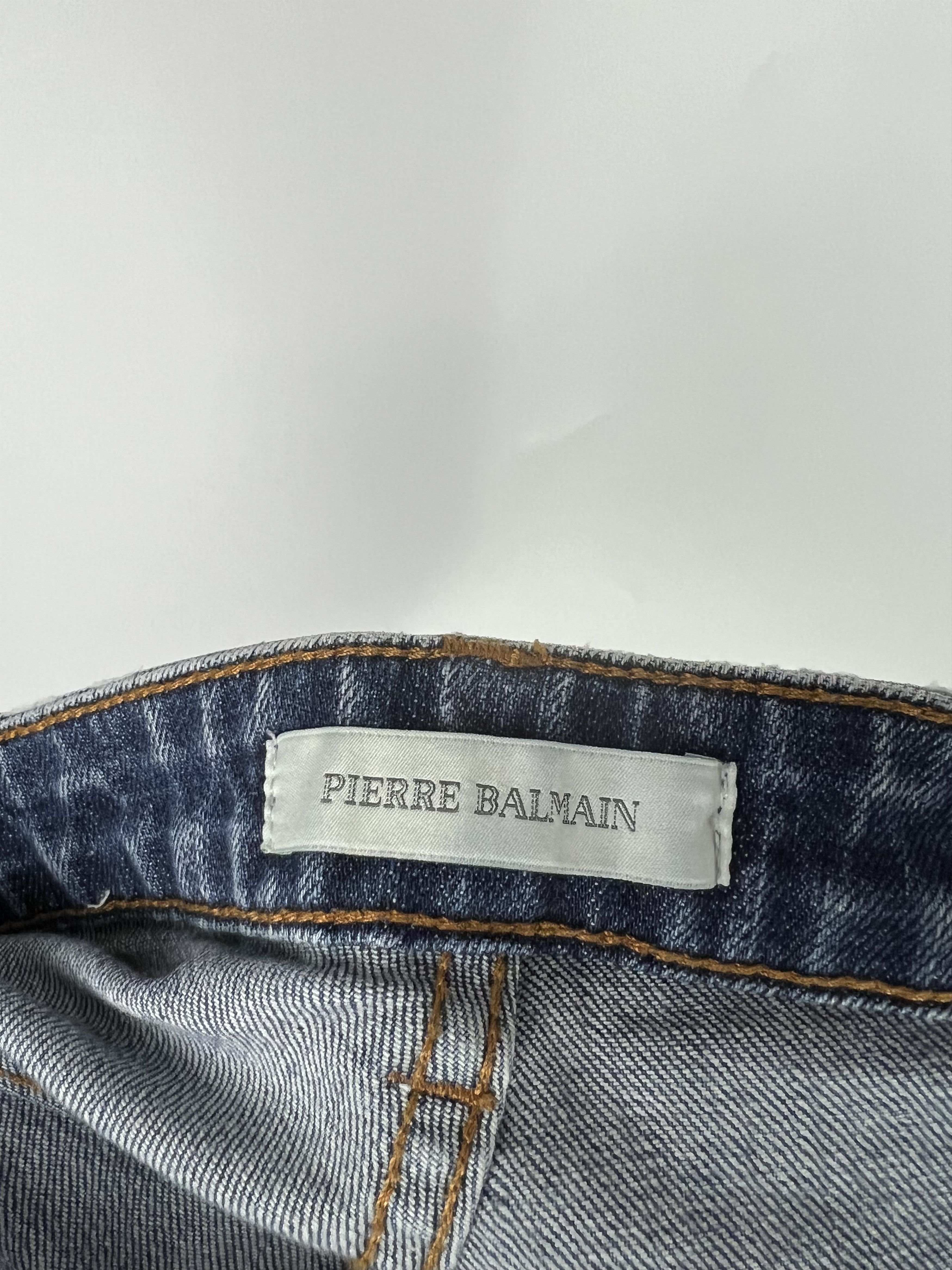 Pierre Balmain Pierre Balmain Women's Blue Cropped Skinny Jeans Size 30/44 Size 30" / US 8 / IT 44 - 13 Thumbnail