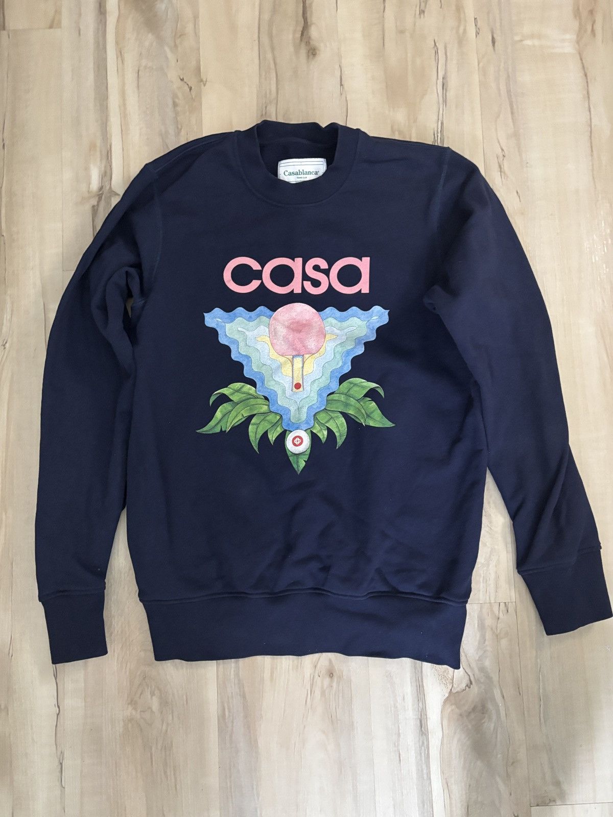 Casablanca Casablanca Navy Blue Crewneck Size US XS / EU 42 / 0 - 2 Thumbnail