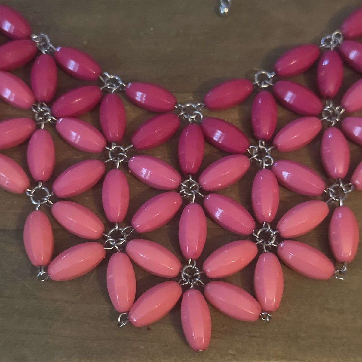 Other Two tone pink flower bib necklace Size ONE SIZE - 3 Thumbnail