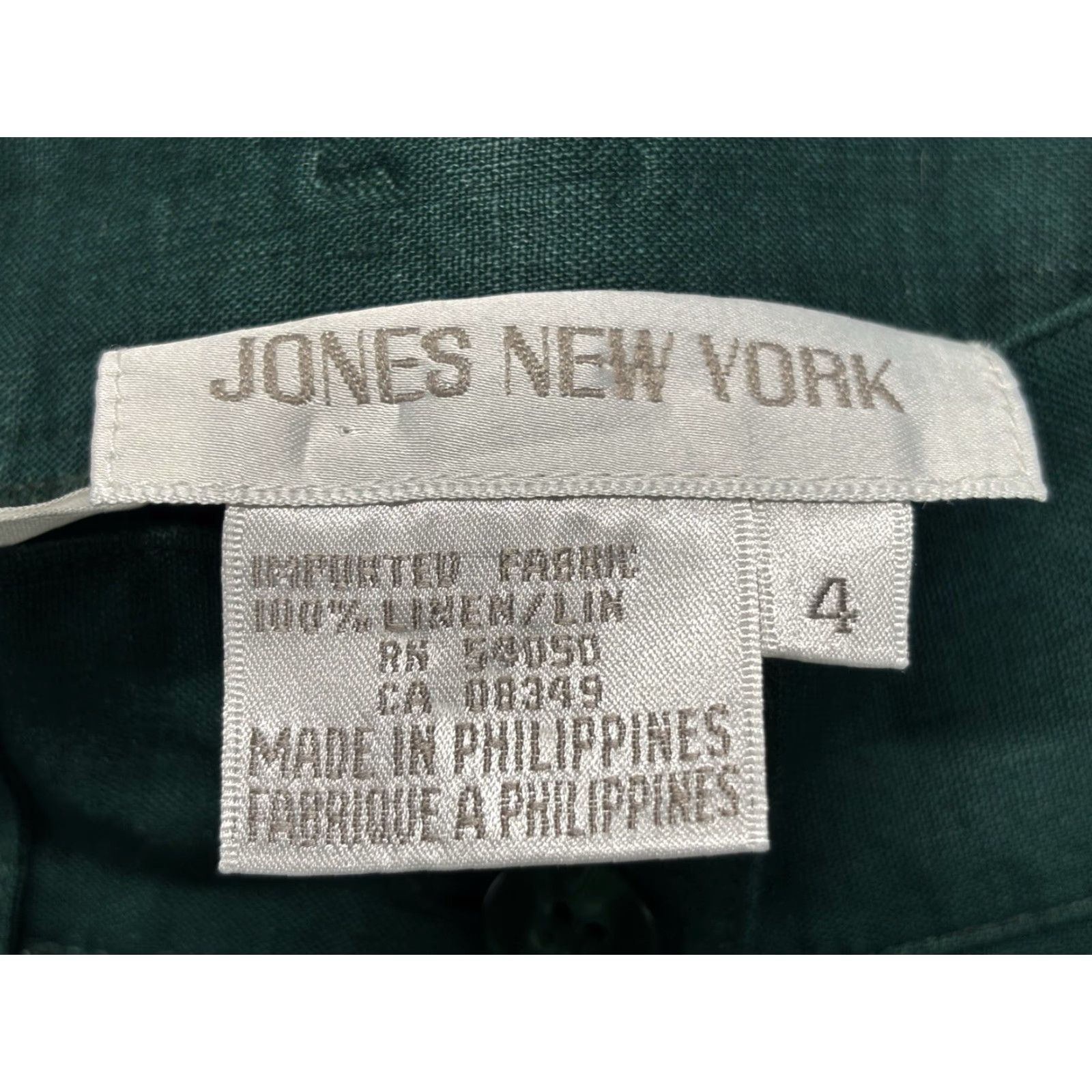 Jones New York VINTAGE Jones New York Linen Midi Skirt 4 Pockets Pencil Career Green Womens Size 4 33.5” Zip Size 27" / US 4 / IT 40 - 5 Thumbnail