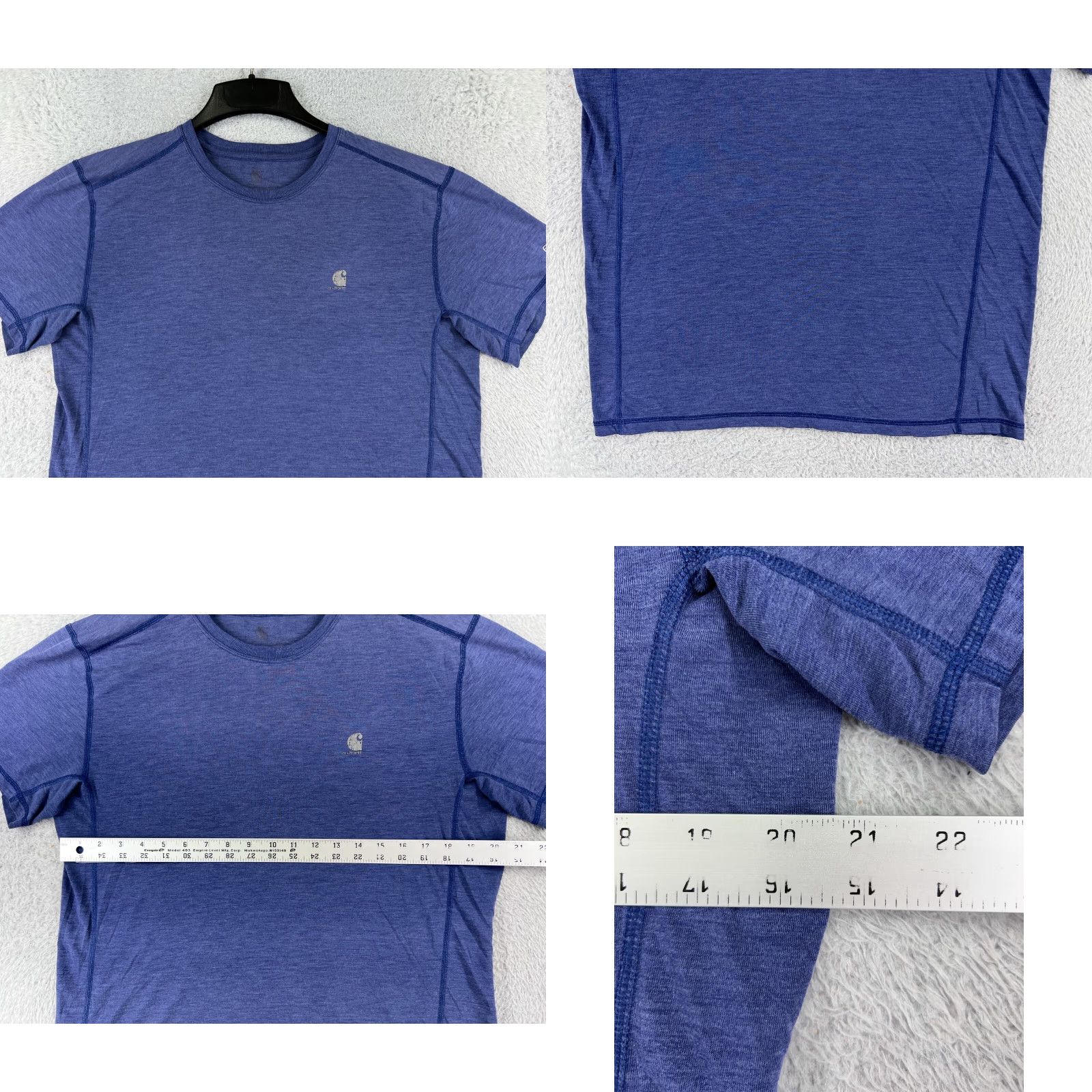 Carhartt VINTAGE Carhartt Shirt Men Medium Blue FORCE Polyester Blend Workwear Crew Short Sleeve Size US M / EU 48-50 / 2 - 8 Thumbnail