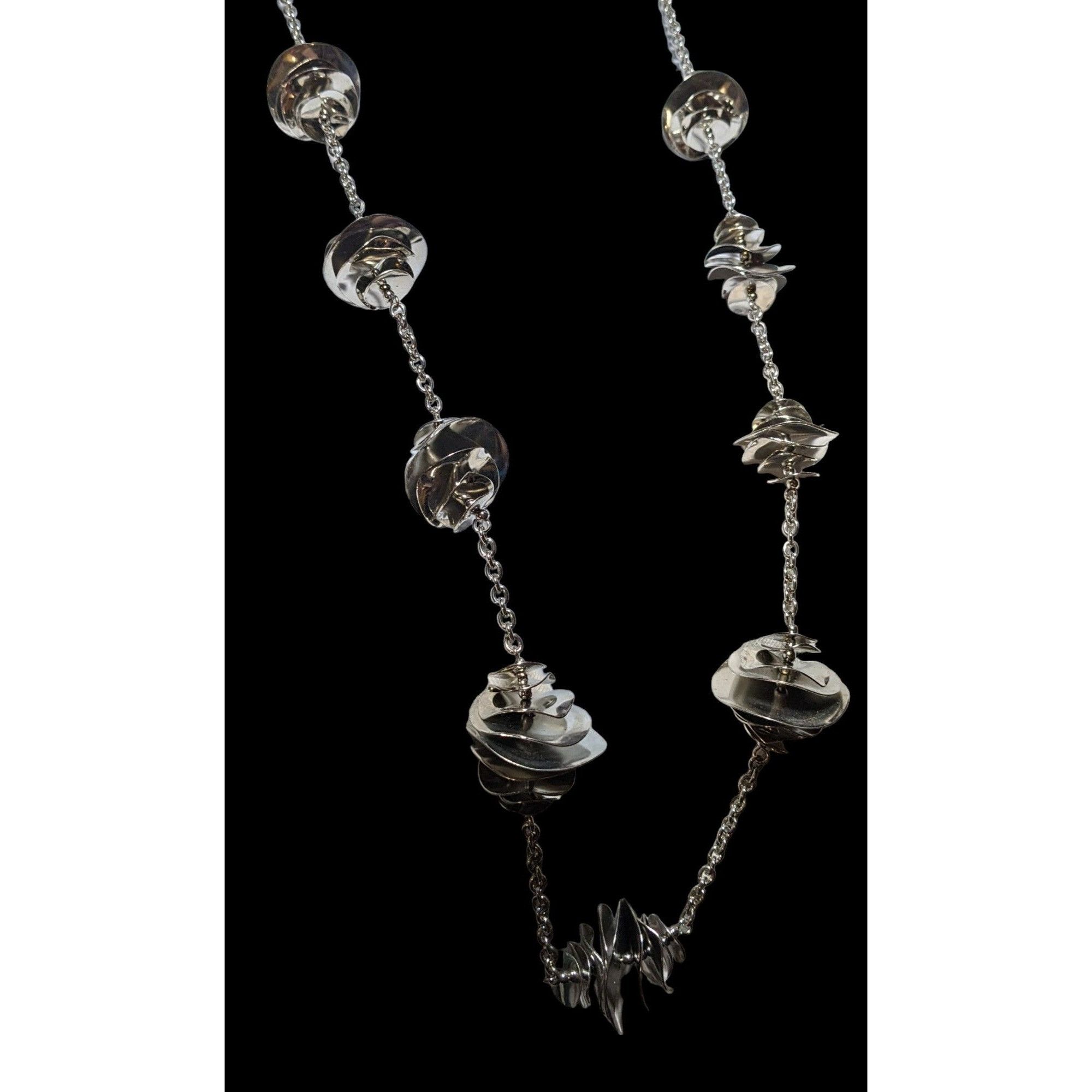 Other Abstract Silver Floral Chime Disc Necklace Size ONE SIZE - 4 Thumbnail
