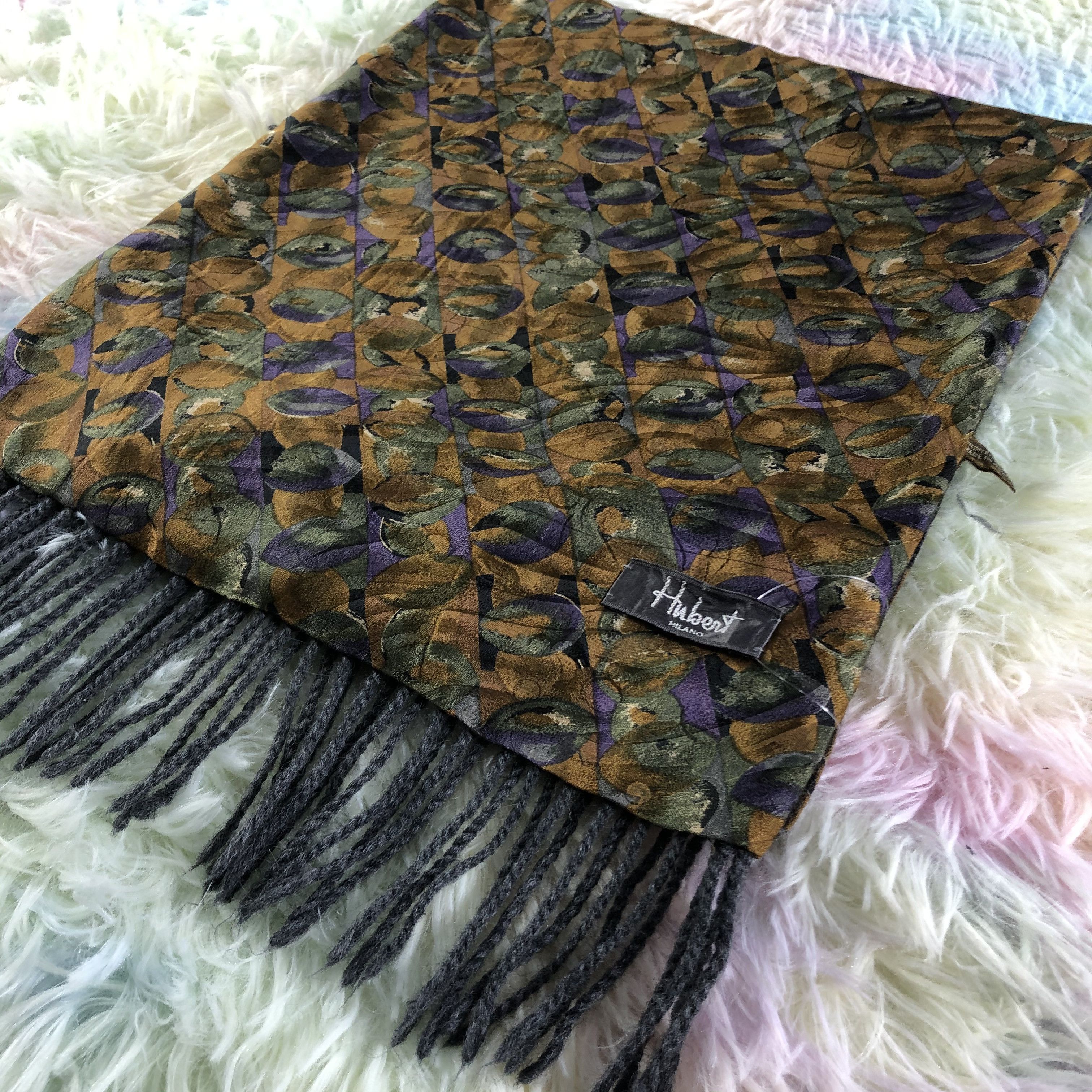Vintage Hubert Milano Scarf / Muffler / Neckwear - KM304 Size ONE SIZE - 3 Thumbnail
