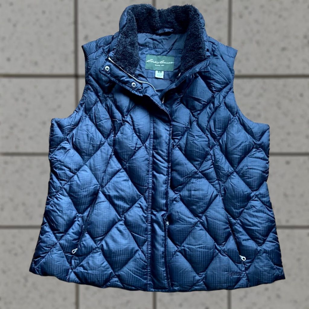 Eddie Bauer Eddie Bauer Womens Vest XL Black Goose Down Puffer Quilted EB650 Size XL / US 12-14 / IT 48-50 - 1 Thumbnail