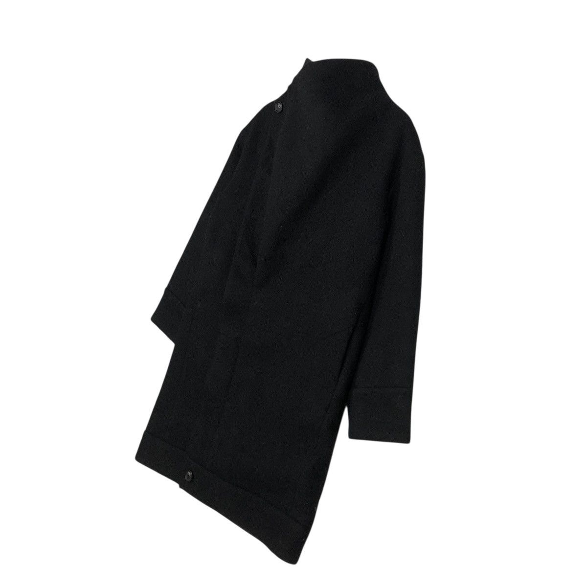 🔥RICH BLACK DOUBLE BREAST LAYER DESIGN LONG WOOL CHALAYAN