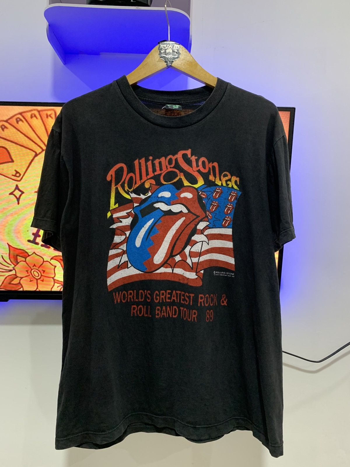 Band Tees Vintage The Rolling Stone"The North American Tour 1989" Size US L / EU 52-54 / 3 - 4 Thumbnail