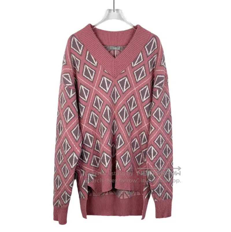 Dior Dior Men's Pink Wool Knit Sweater . Size US S / EU 44-46 / 1 - 1 Thumbnail