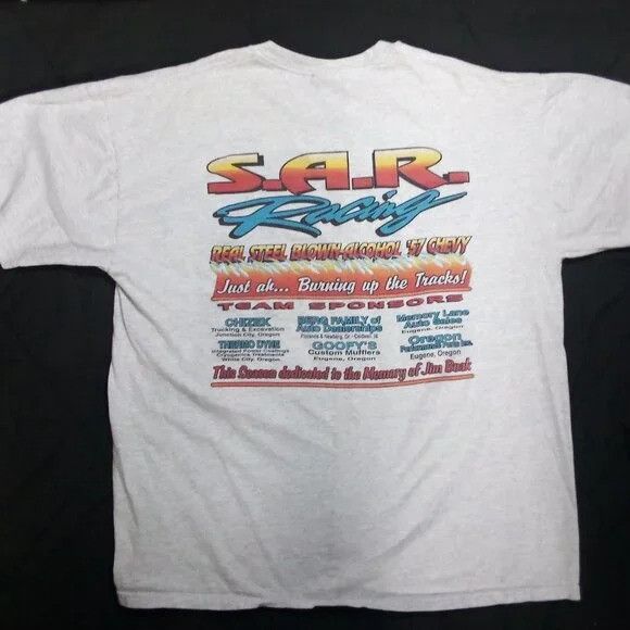 Vintage Vintage John Castello Chevy S.A.R. Racing T-Shirt Size US XL / EU 56 / 4 - 6 Thumbnail