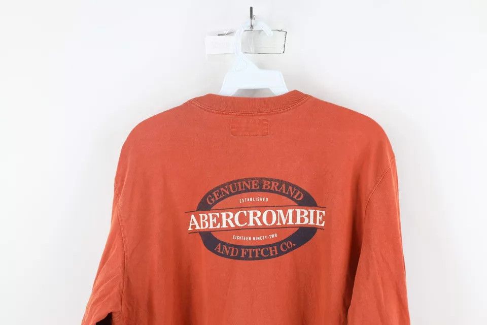 Abercrombie & Fitch × Vintage Vintage 90s Abercrombie & Fitch Long Sleeve T-Shirt Orange Size US L / EU 52-54 / 3 - 9 Thumbnail