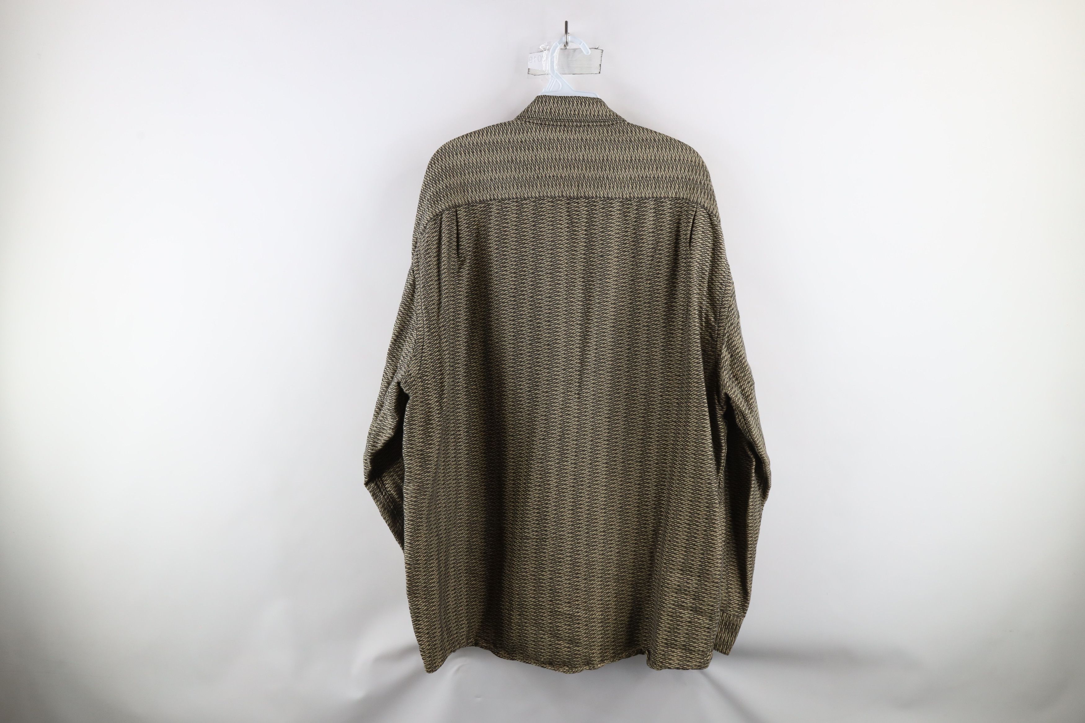 Vintage Vintage 90s Streetwear Fit Knit Collared Button Down Shirt Size US XL / EU 56 / 4 - 6 Thumbnail