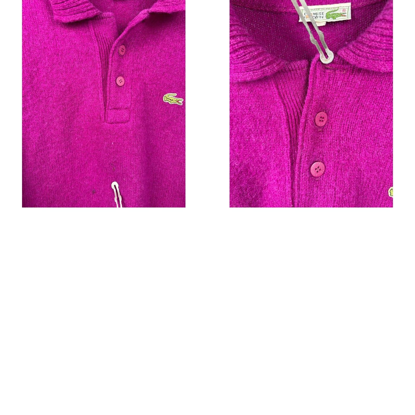 Lacoste Lacoste Knit Sweater Wool Purple Vintage 6 Heavyweight Crew Neck Pullover Mens 90s London Cotton Wool Knit Size US S / EU 44-46 / 1 - 8 Thumbnail