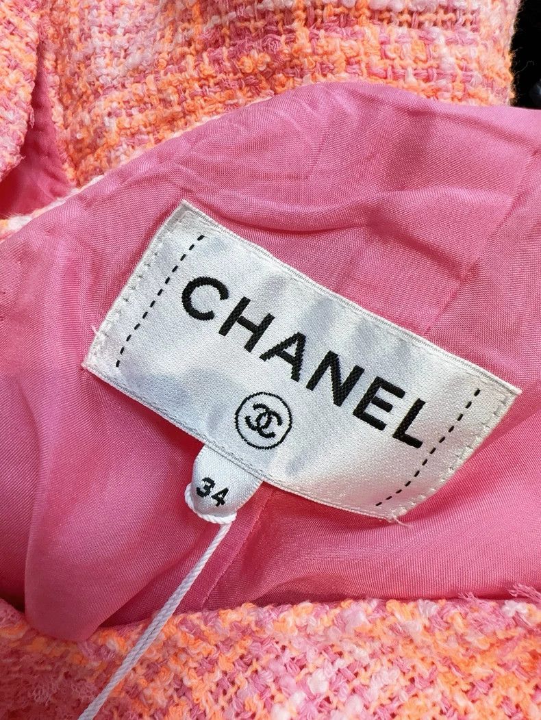 Chanel Chanel 24C early spring series peach pink fine flash plaid Size XXS / US 00 / IT 34 - 5 Thumbnail