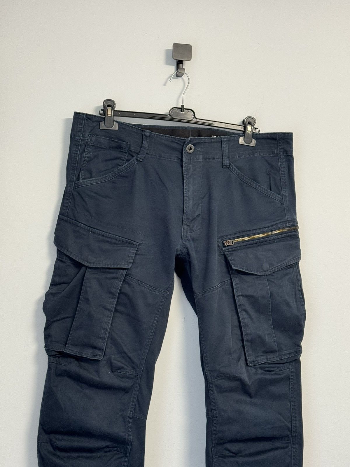 G-Star G-Star Raw Rovic Zip 3D Straight Tapered Blue Cargo Pants Size US 36 / EU 52 - 2 Thumbnail