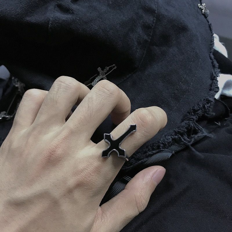 Jewelry Cross Vibe Jewelry Rings Open Size Chrome Ring (Size 7-13) Size ONE SIZE - 6 Thumbnail