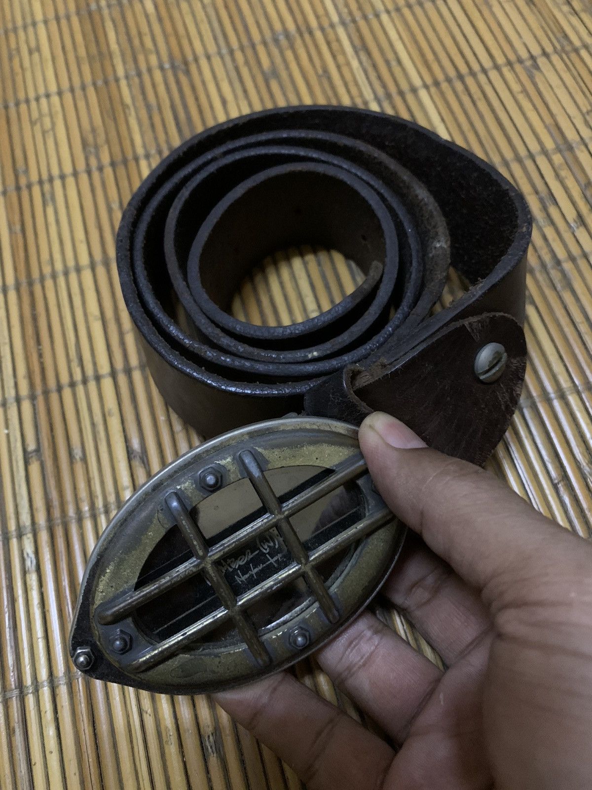 Leather 💥Japanese Fashion Designer Leather Belt Size 32 - 3 Thumbnail