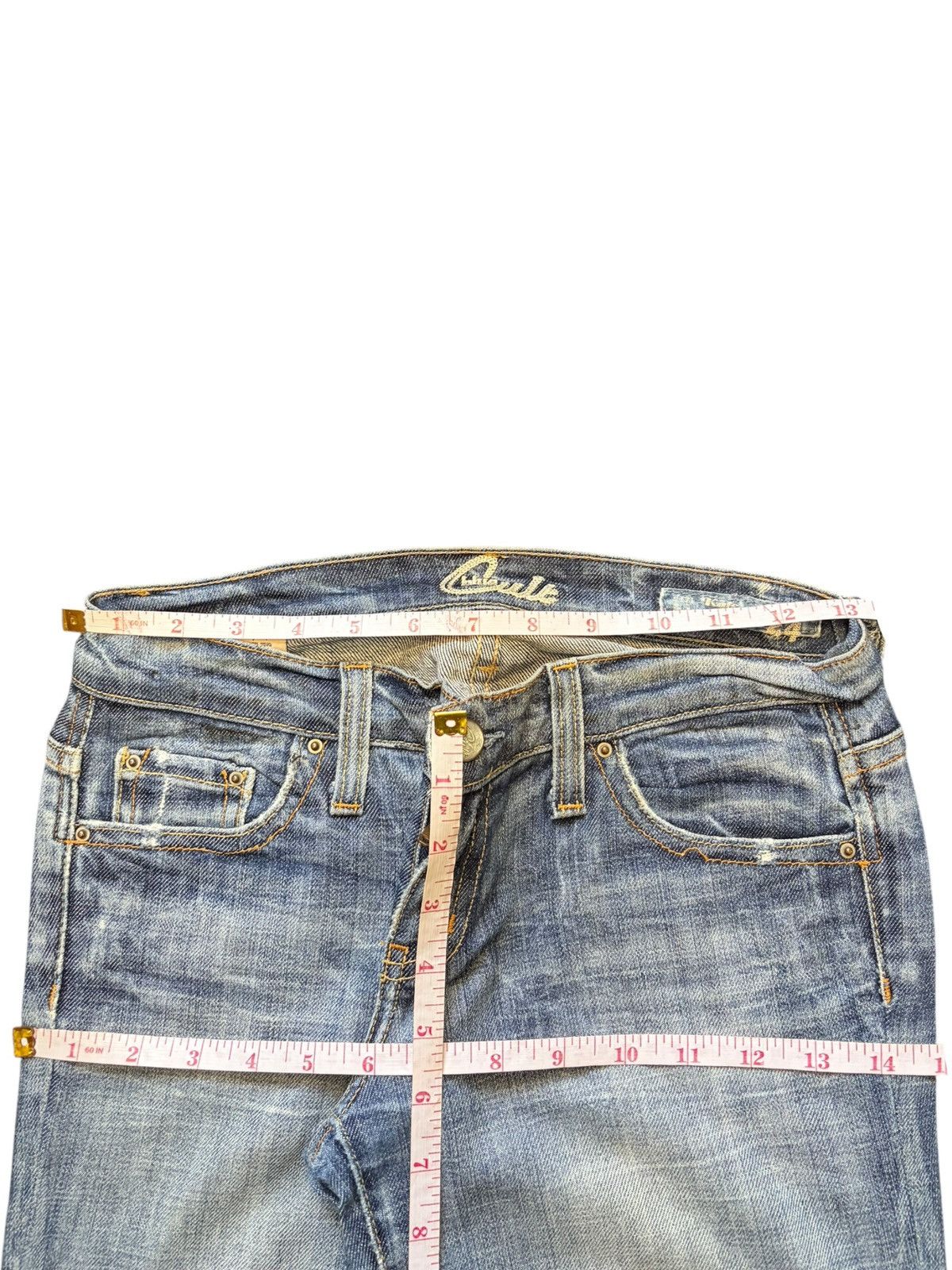 Diesel Vintage / Y2K Cult Blue Faded Wash Distress Flare Jeans Size 26" / US 2 / IT 38 - 6 Thumbnail