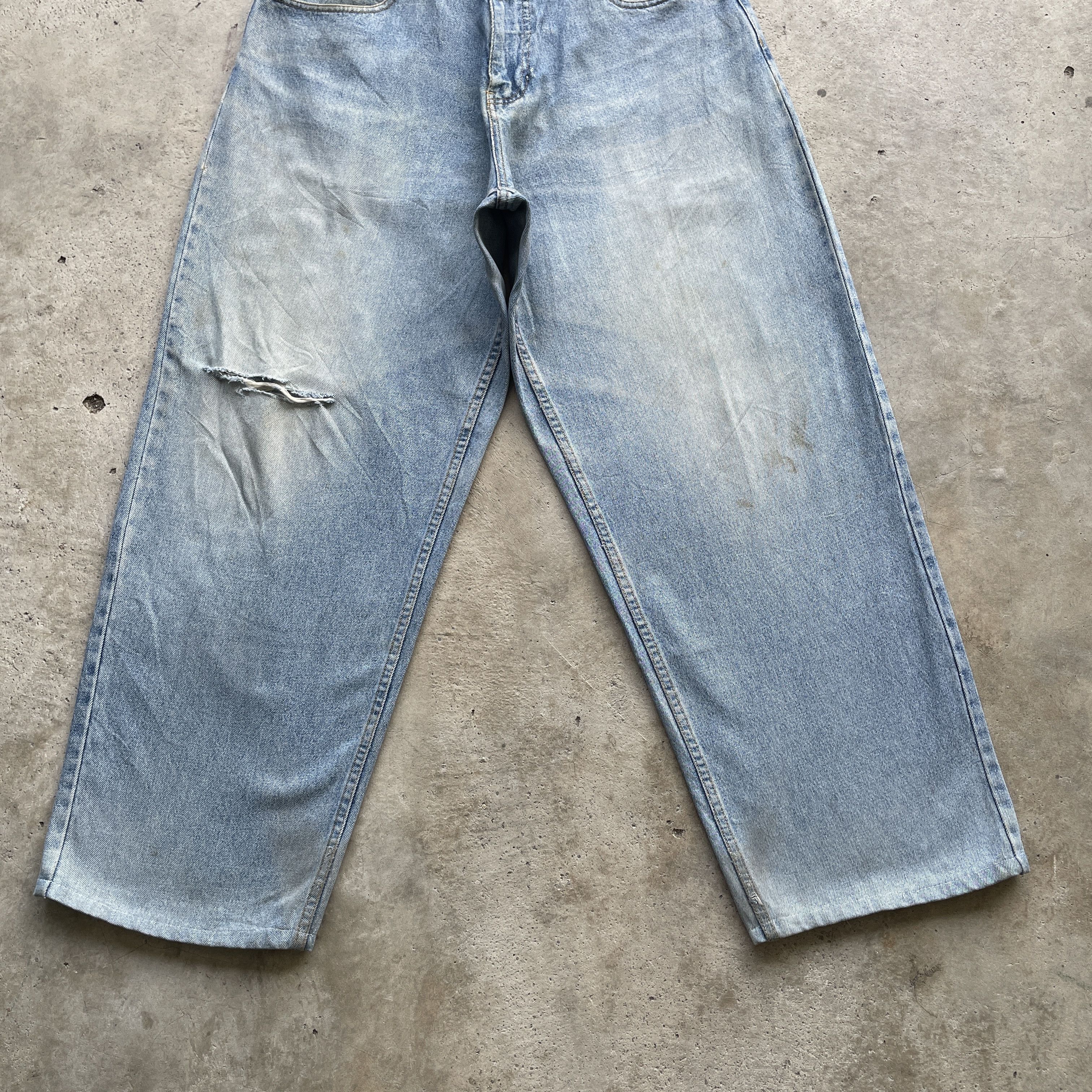 Japanese Brand VINTAGE BAGGY JEANS DISTRESSED FADED JAPANESE PANTS DENIM Size US 32 / EU 48 - 5 Thumbnail