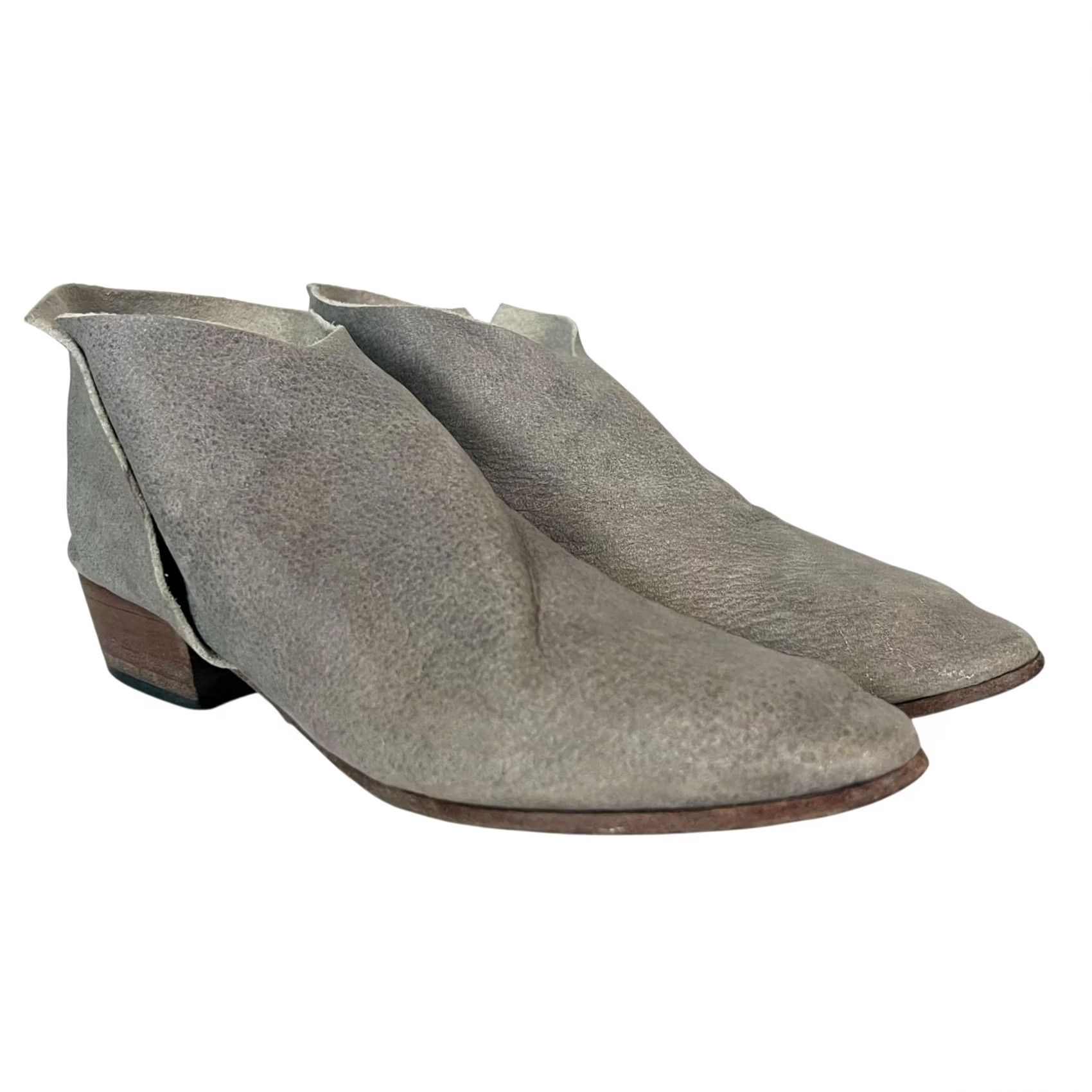 Vintage Elizabeth Suzann Sevilla Smith Terilyn Leather Booties Women’s Gray 39 / 8-8.5 Size US 8 / IT 38 - 2 Thumbnail