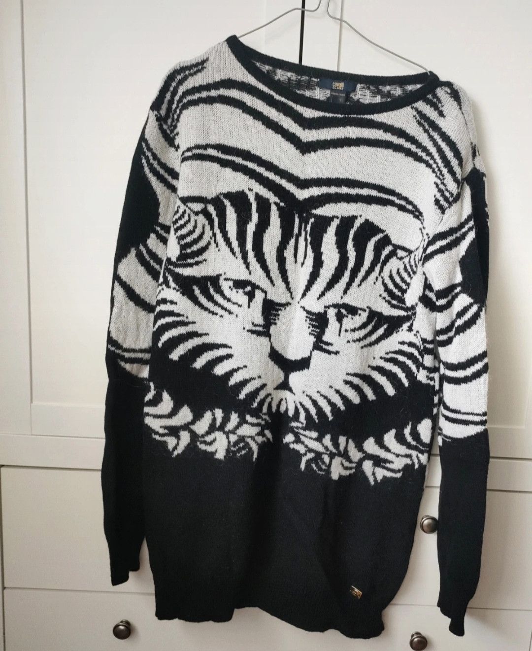 Roberto Cavalli Black wool sweather moher Roberto Cavalli size S Size S / US 4 / IT 40 - 1 Thumbnail