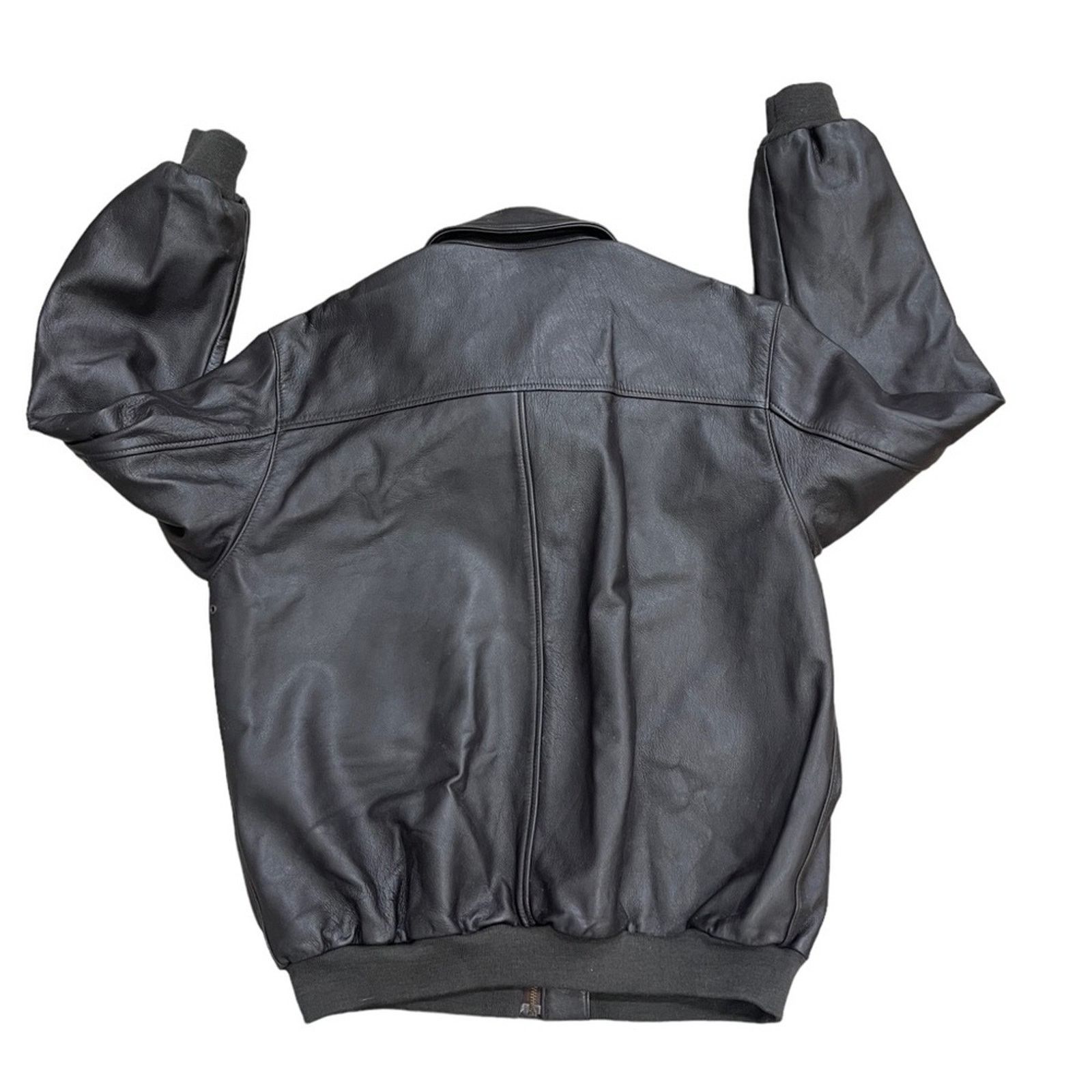 L.L. Bean Vintage LL Bean Goat Skin Leather Jacket Bomber Flight 90’s Size US XL / EU 56 / 4 - 4 Thumbnail
