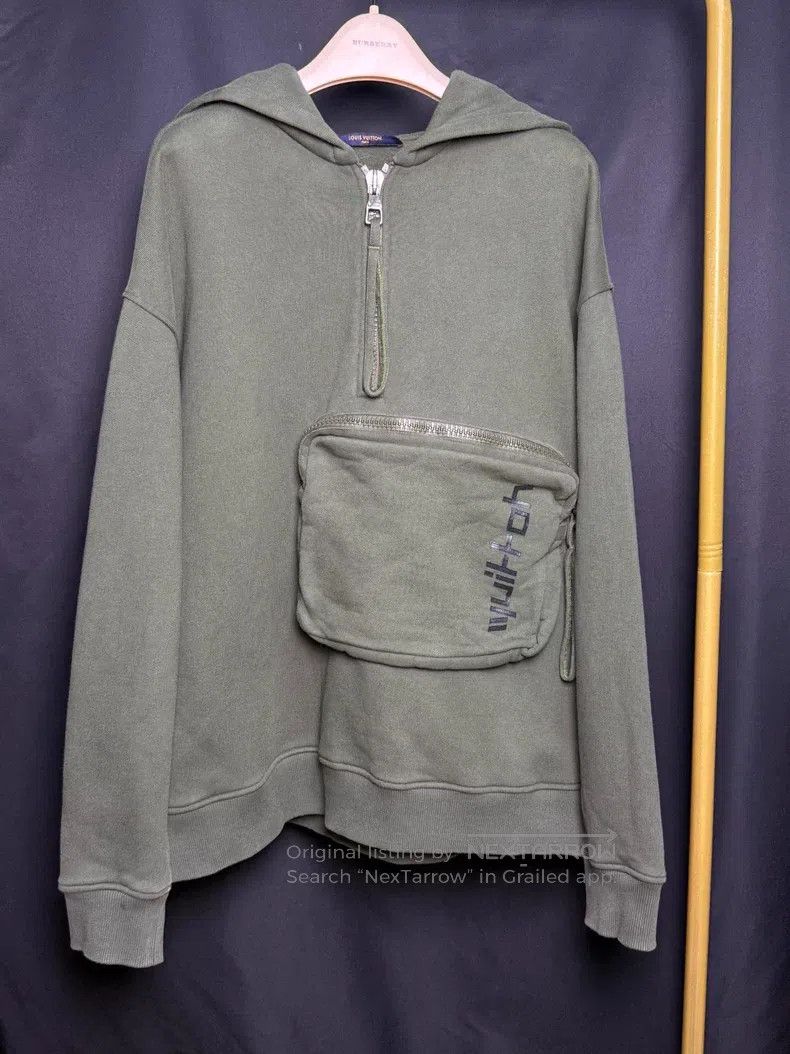 Louis Vuitton Louis Vuitton Army Green Big Pocket Hoodie Size US L / EU 52-54 / 3 - 1 Thumbnail