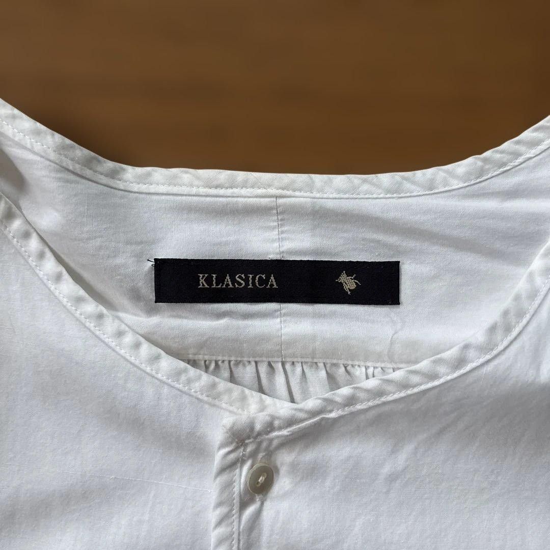 KLASICA Collarless White Button Shirt Size US L / EU 52-54 / 3 - 3 Thumbnail
