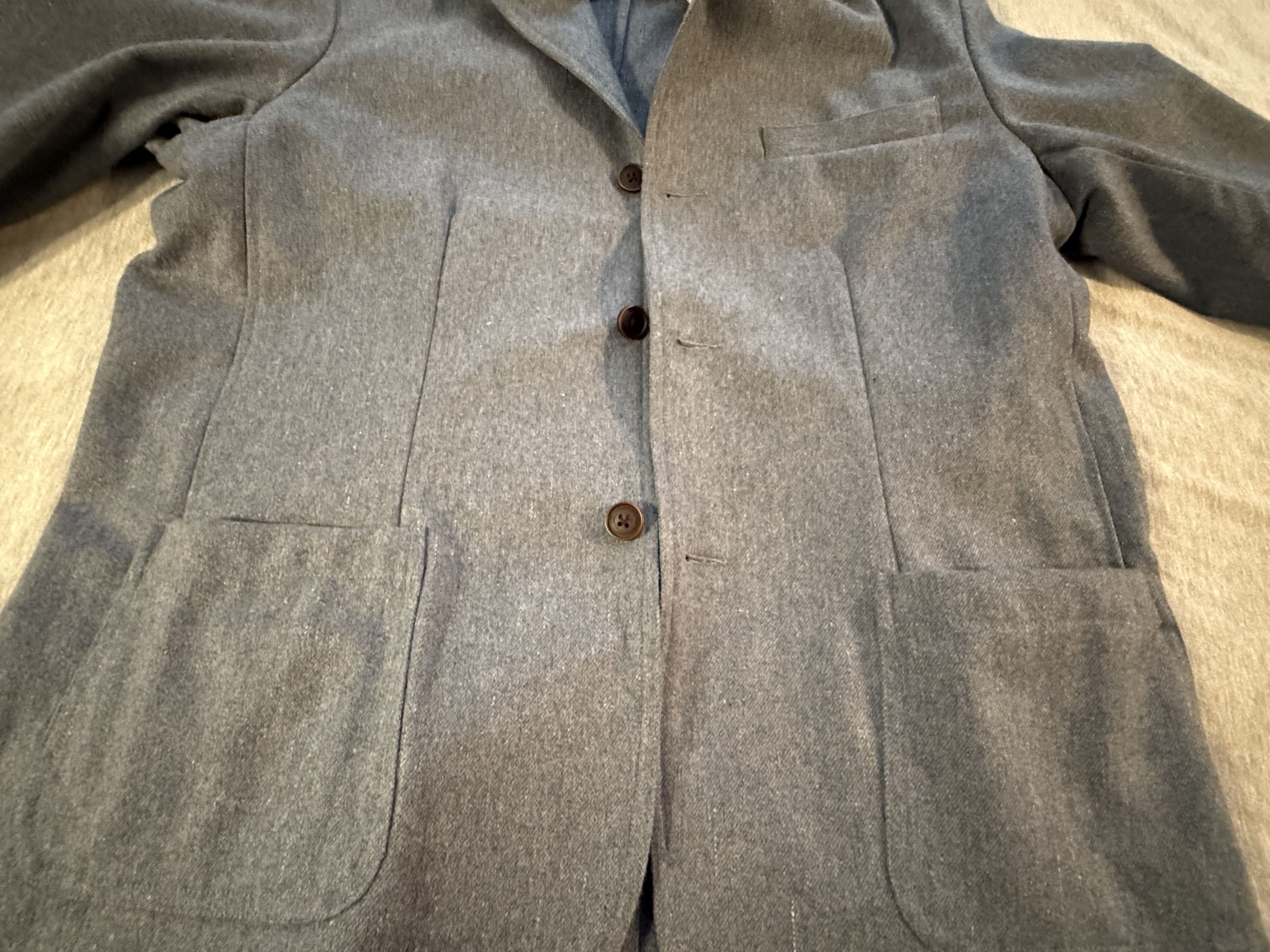 18 East 18 East Osman Jacket, Cadet Blue Handwoven Wool, L Size US XL / EU 56 / 4 - 6 Thumbnail