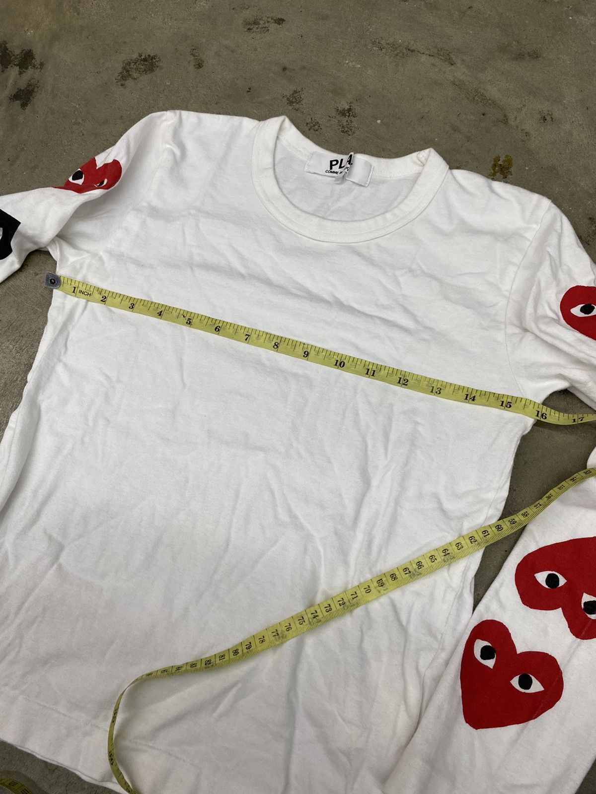CDG by Comme des Garcons × Comme des Garcons PLAY × Designer Cdg play longsleeve white Size XS / US 0-2 / IT 36-38 - 9 Thumbnail