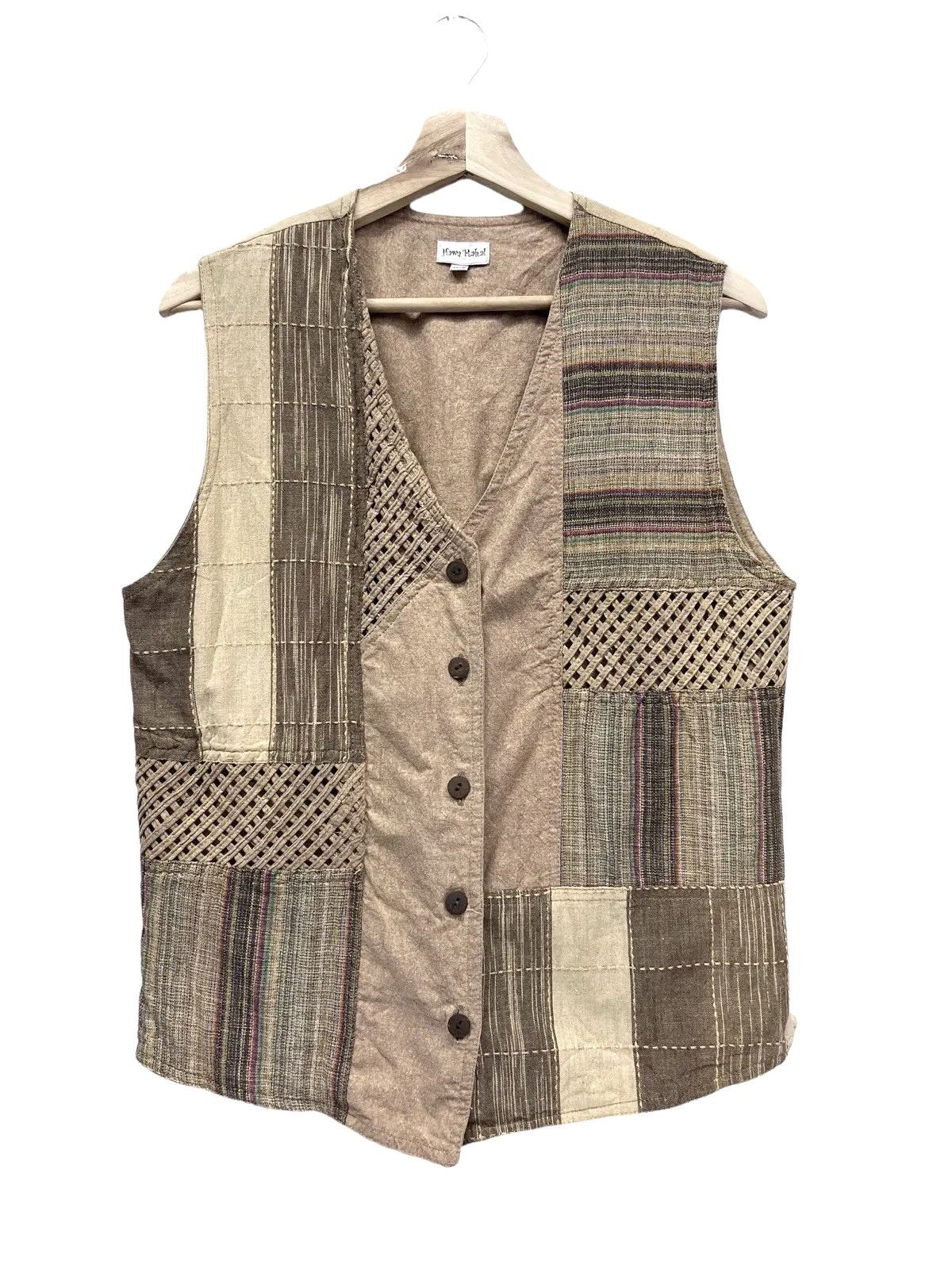 Native 🔥RARE🔥 VIntage Native Patchwork Sashiko Kapital Style Vest Size US M / EU 48-50 / 2 - 4 Thumbnail