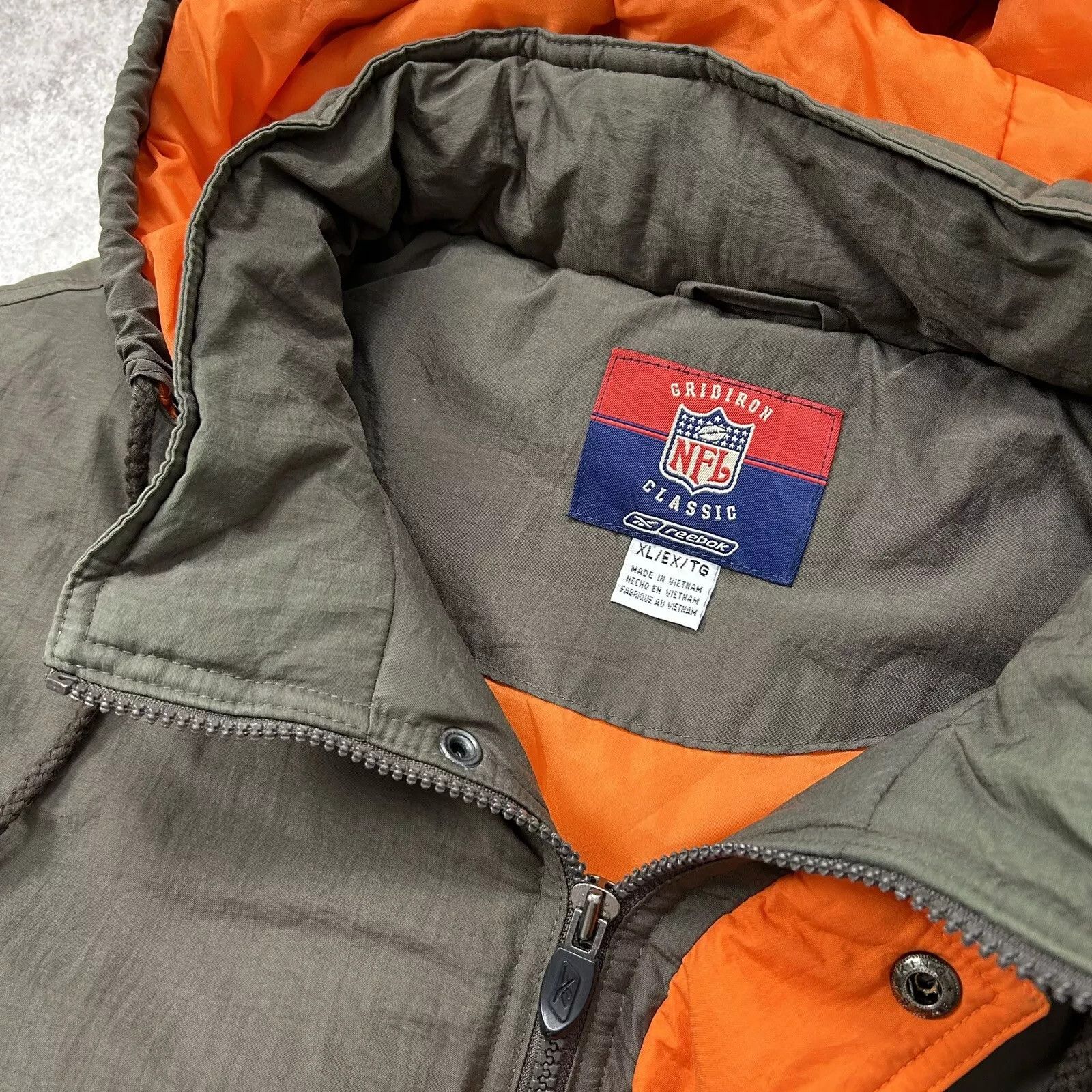 NFL × Reebok × Vintage 00s CLEVELAND BROWNS PUFFER JACKET GRIDIRON CLASSIC LOGO Size US XL / EU 56 / 4 - 7 Thumbnail